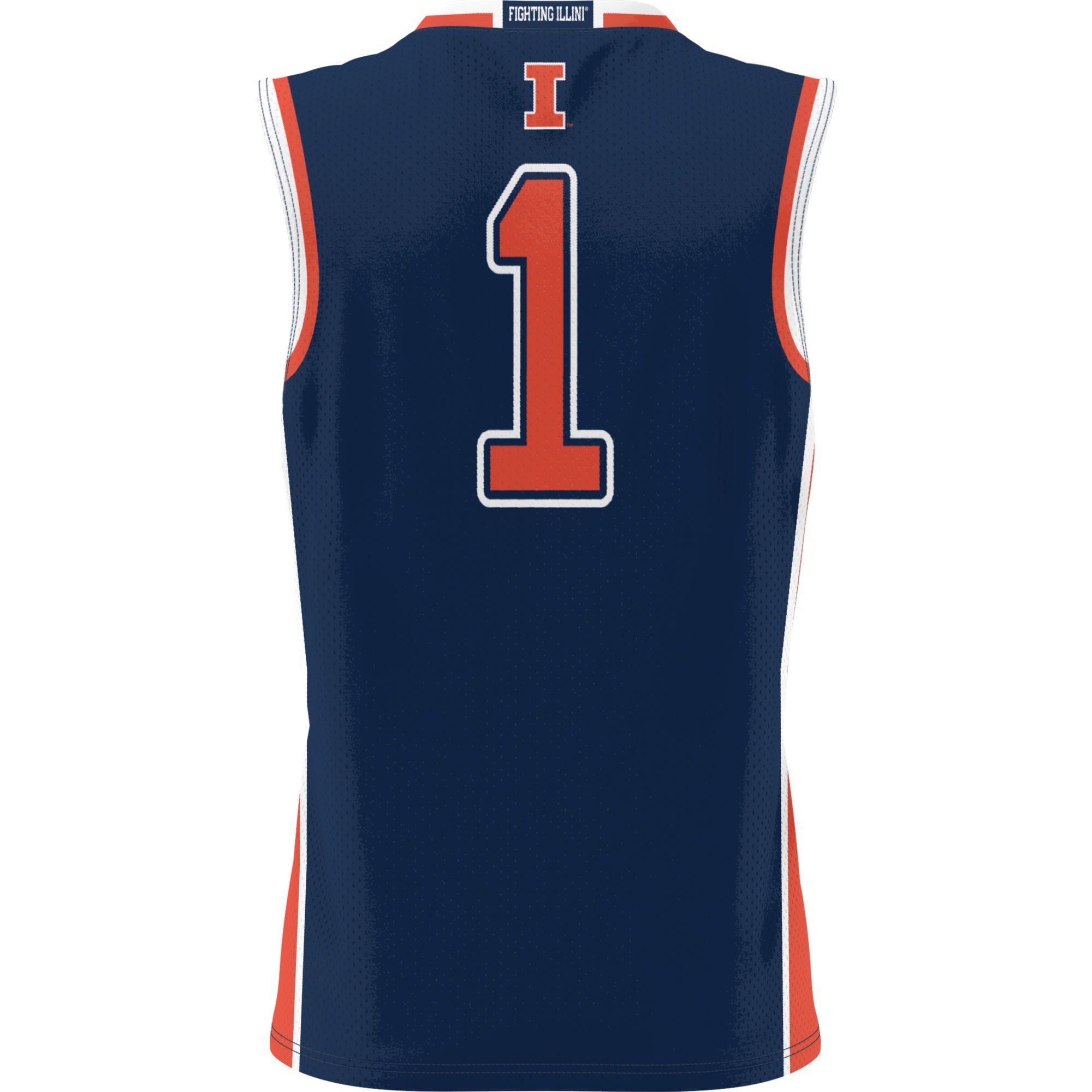 #1 Illinois Fighting Illini Youth Lightweight Basketball Jersey Navy - back view