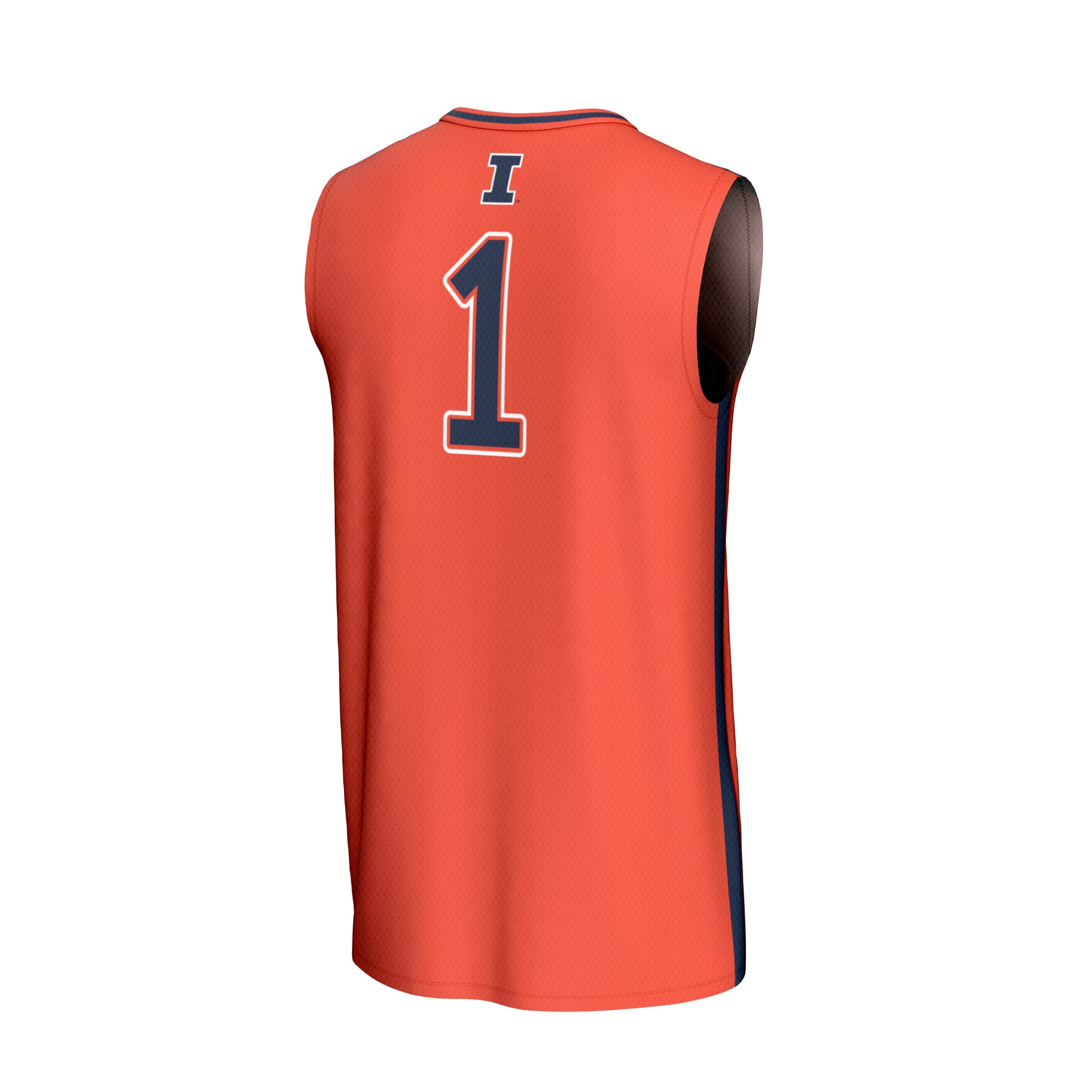 #1 Illinois Fighting Illini Unisex Lightweight Collegiate Basketball Fashion Jersey - back view