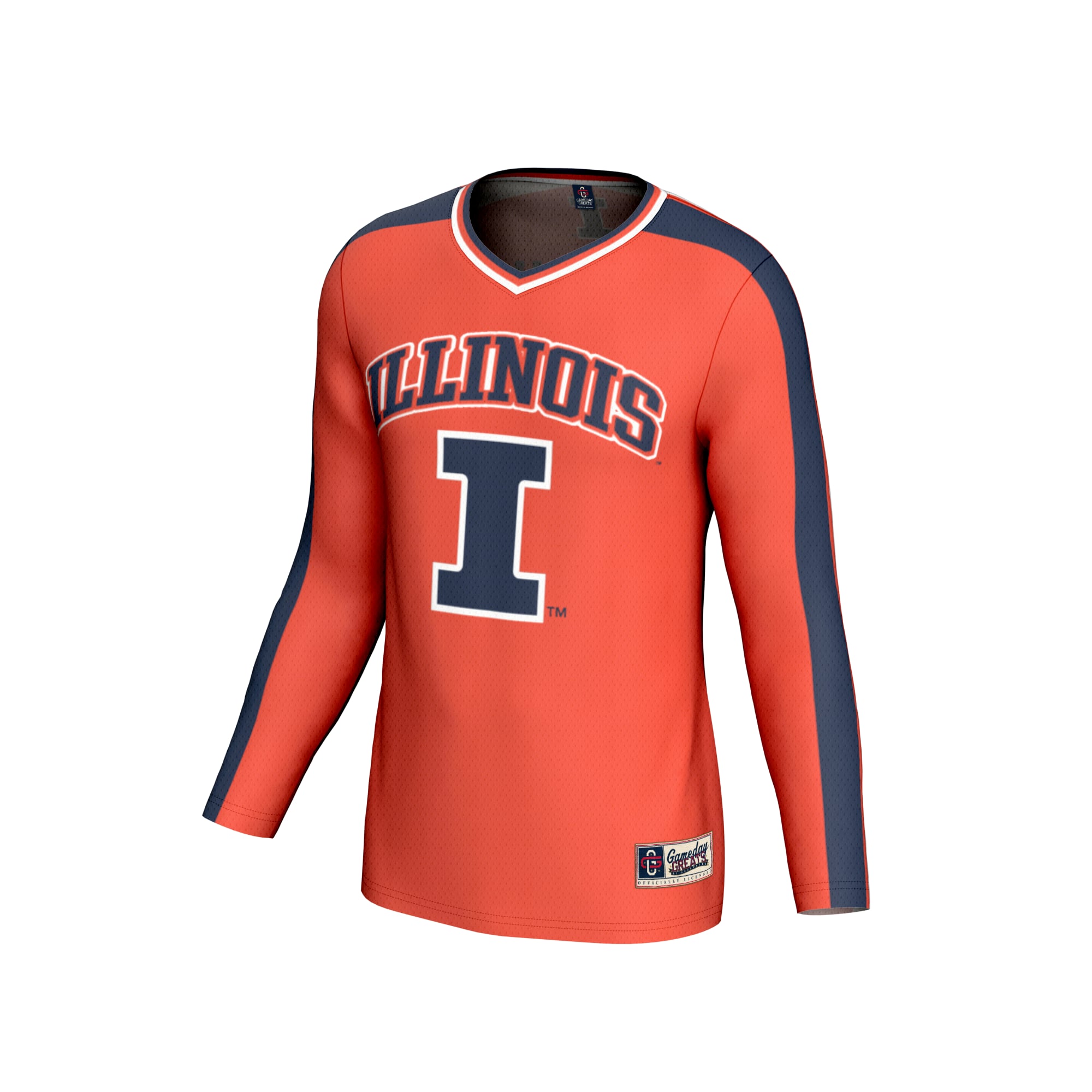 Illinois Fighting Illini Unisex Lightweight Collegiate Volleyball Fashion Jersey - front view