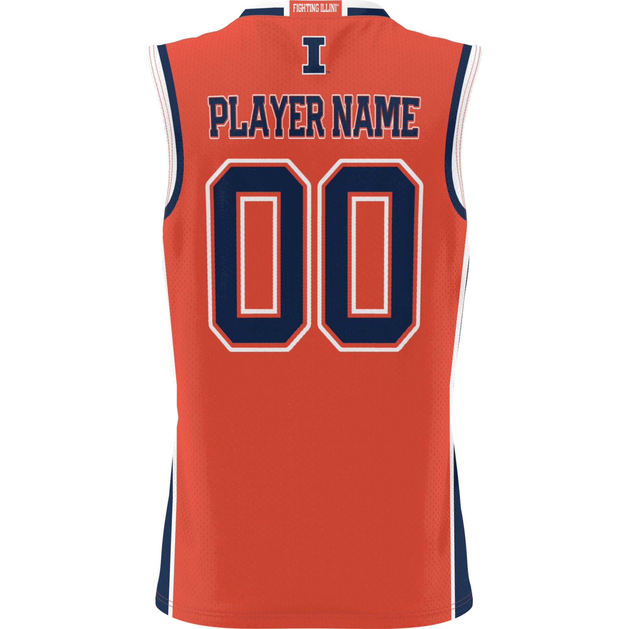 Illinois Fighting Illini Unisex Lightweight Men's Basketball Jersey Orange - back view