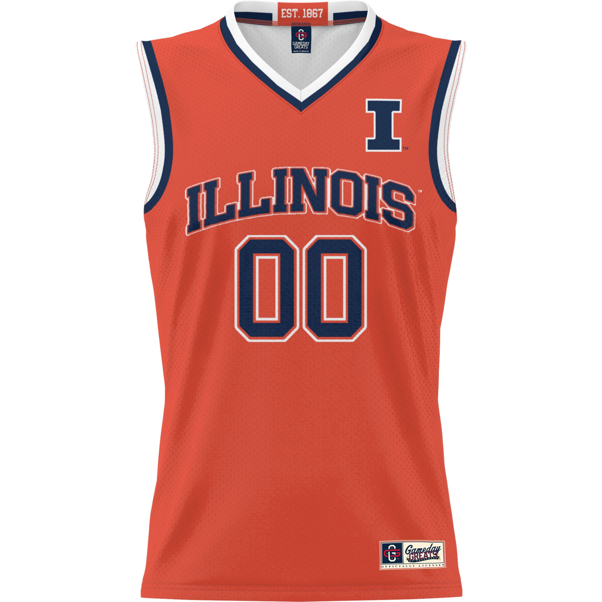Illinois Fighting Illini Youth Lightweight Women's Basketball Jersey Orange - front view