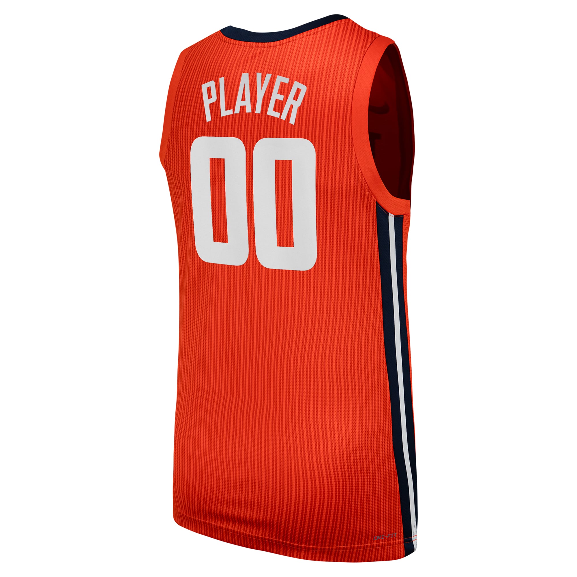 Illinois Fighting Illini Unisex Men's Basketball Jersey Orange - back view