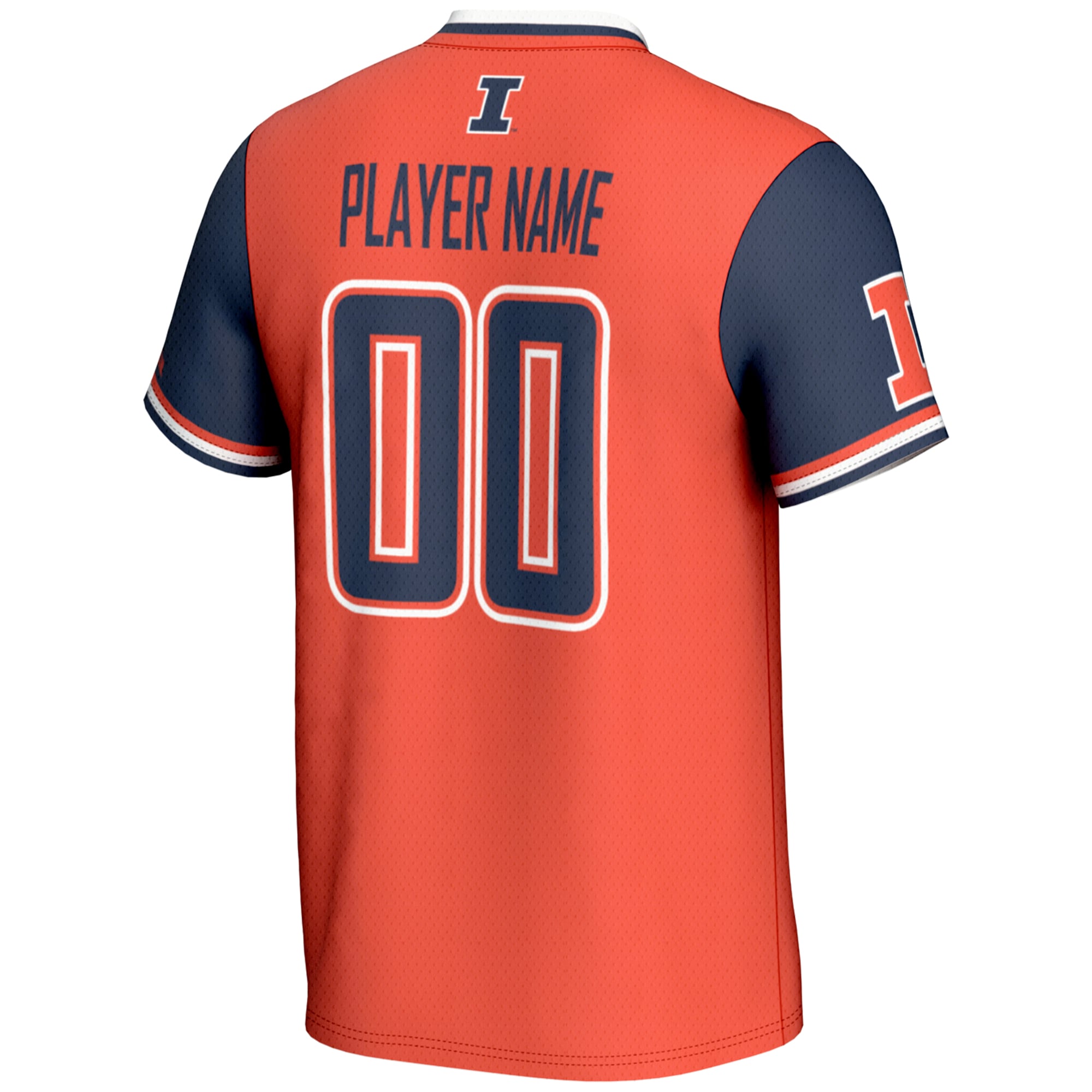 Illinois Fighting Illini Youth Lightweight Softball Jersey Orange - back view