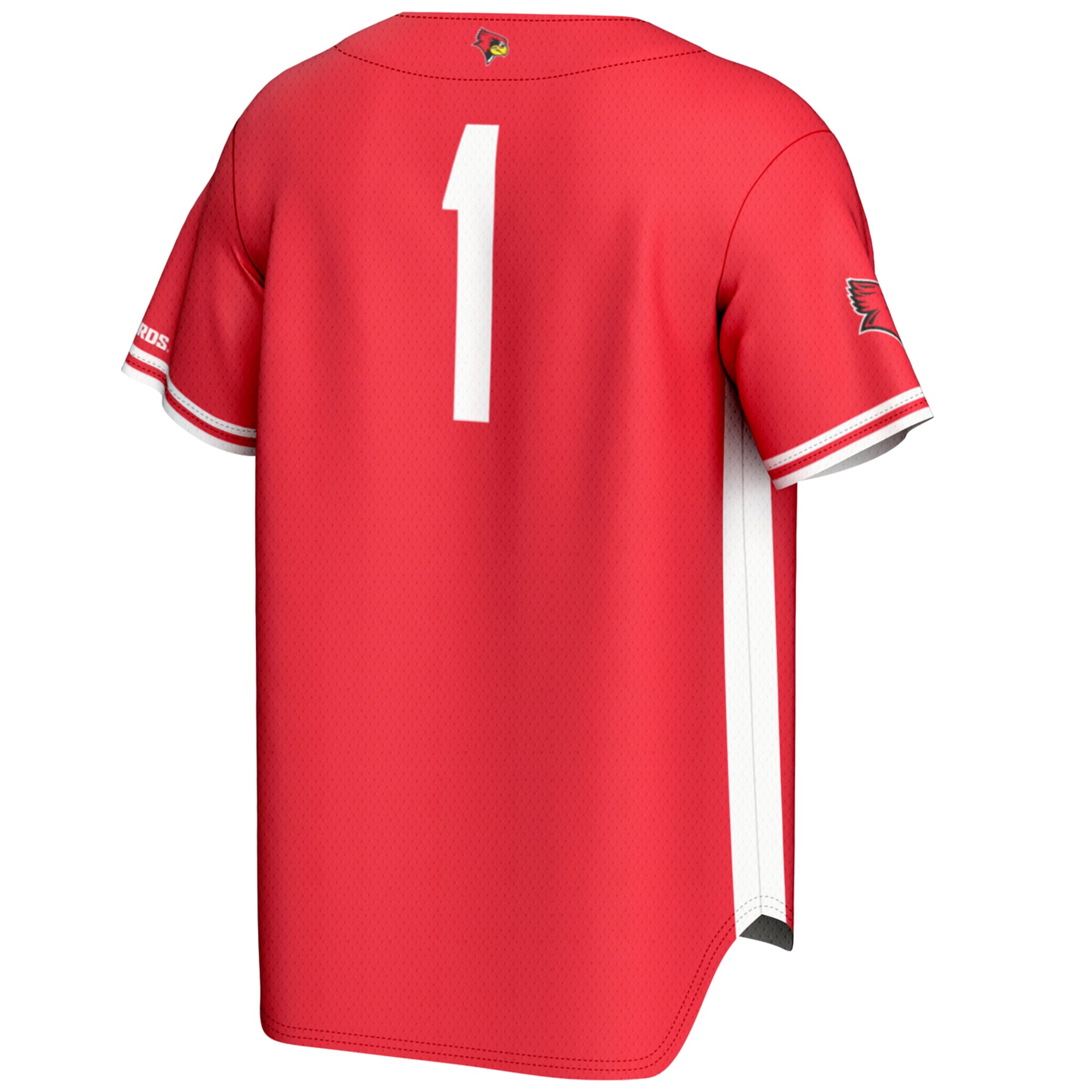 #1 Illinois State Redbirds Lightweight Baseball Jersey Red - back view