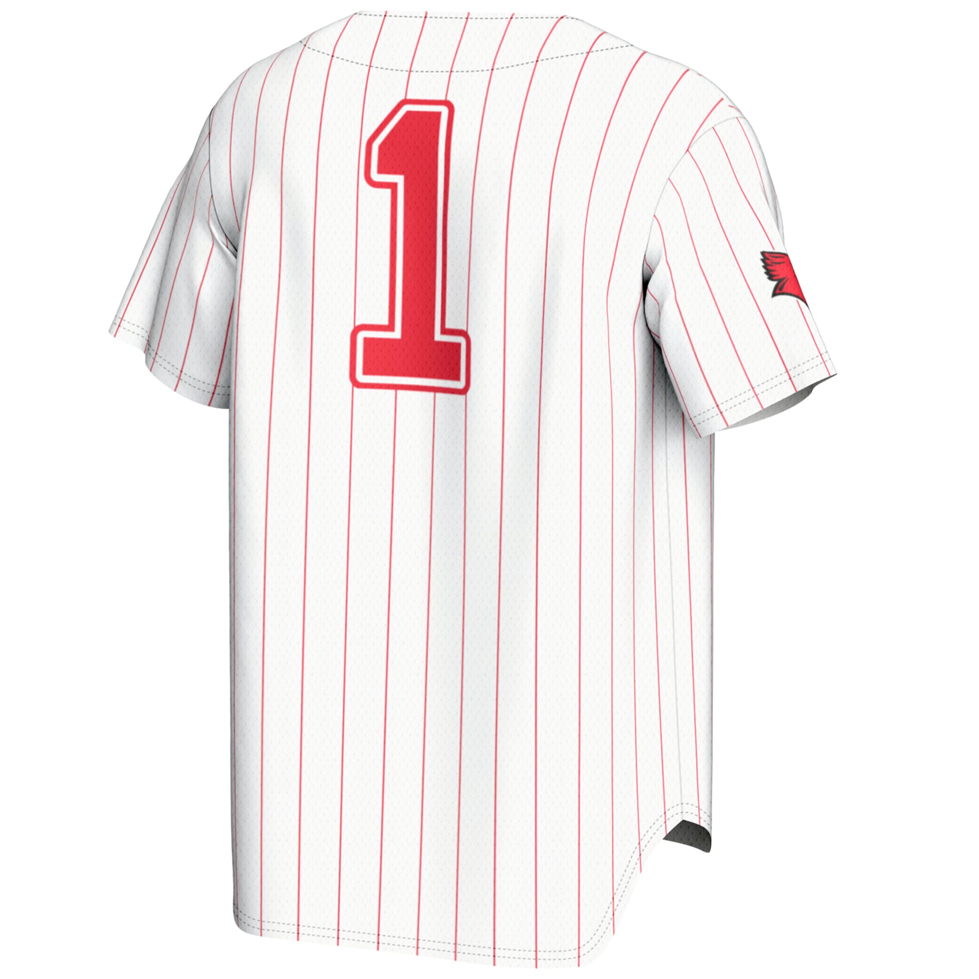 #1 Illinois State Redbirds Lightweight Baseball Jersey White - back view