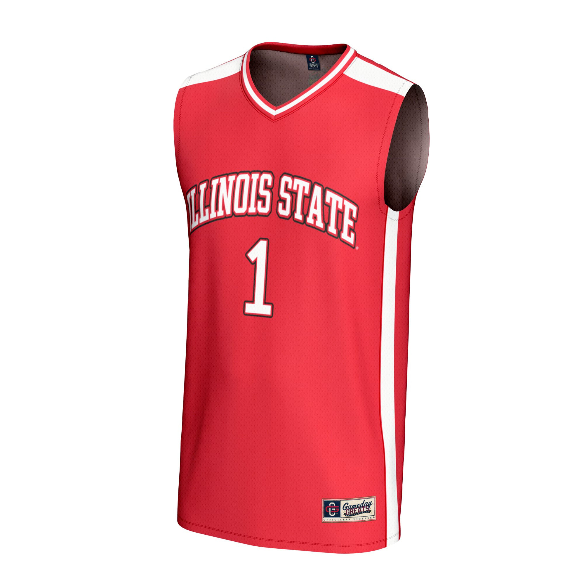 #1 Illinois State Redbirds Unisex Lightweight Collegiate Basketball Fashion Jersey Red - front view