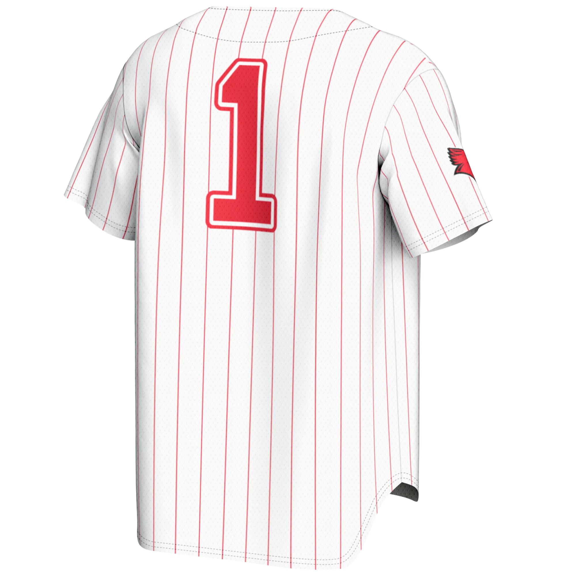 #1 Illinois State Redbirds Youth Lightweight Baseball Jersey White - back view