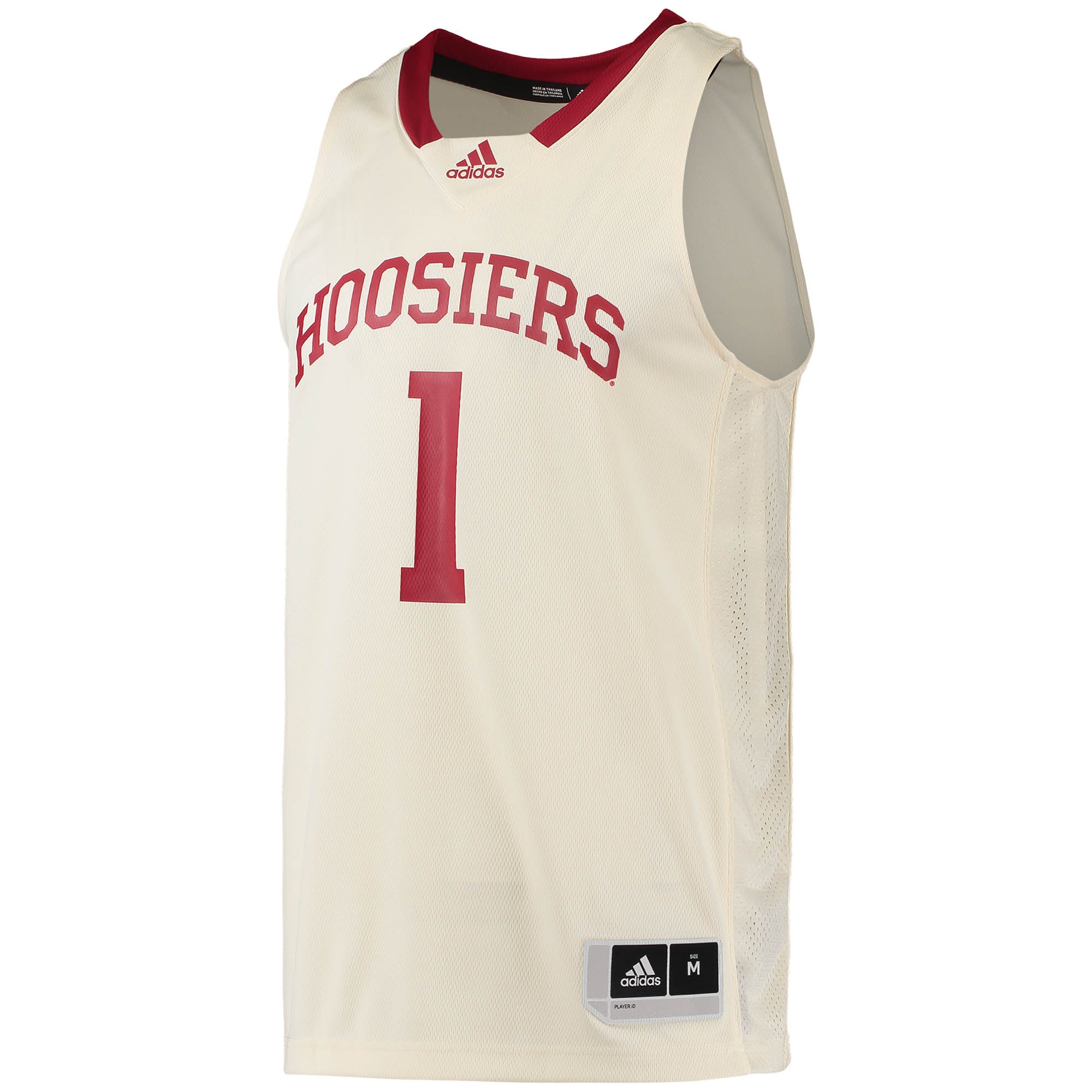 #1 Indiana Hoosiers Basketball Jersey Cream - front view