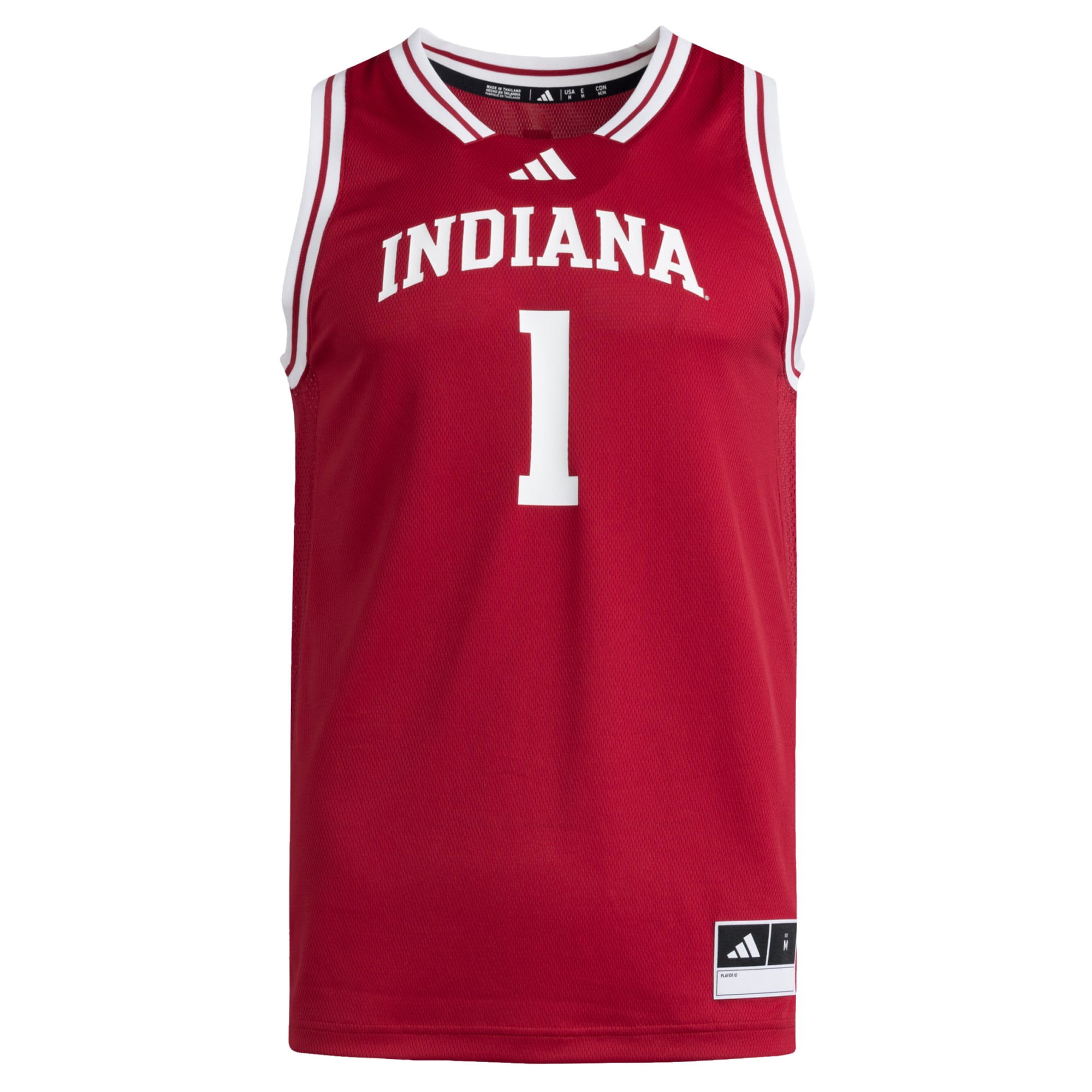 #1 Indiana Hoosiers Jersey Crimson - front view