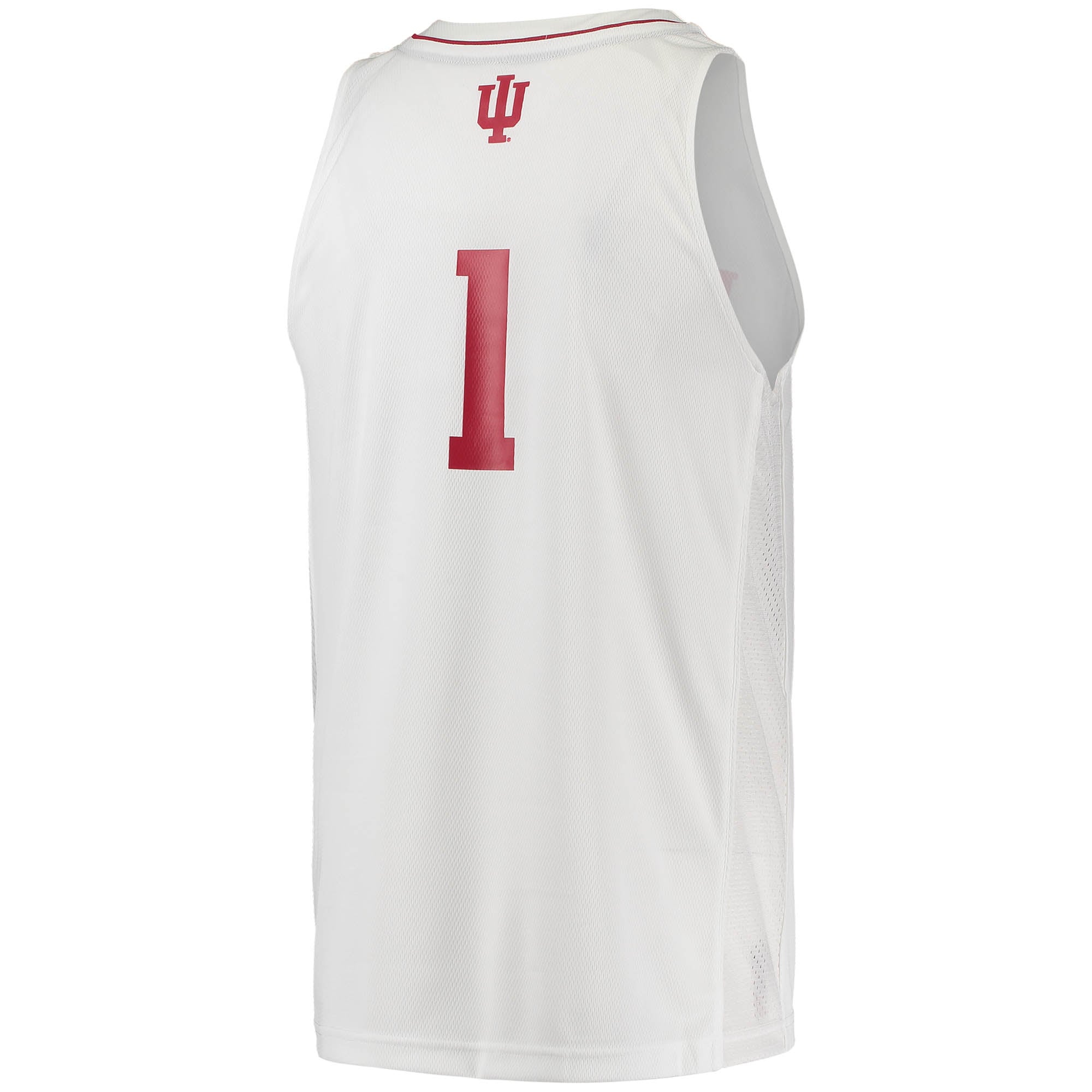 #1 Indiana Hoosiers Team Basketball Jersey White - back view