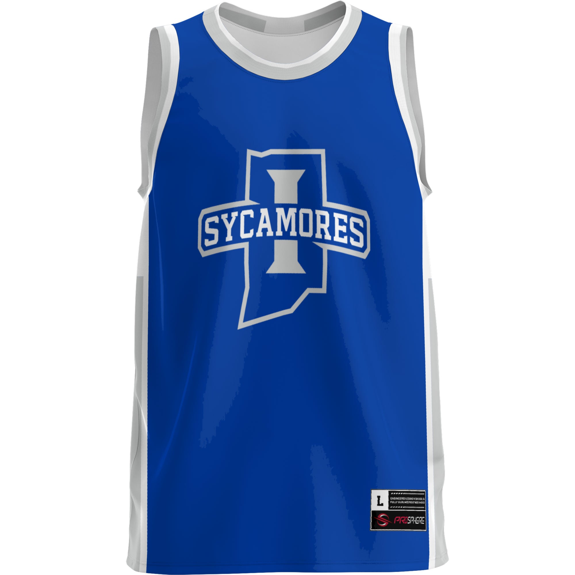 Indiana State Sycamores Lightweight Basketball Jersey Royal - front view