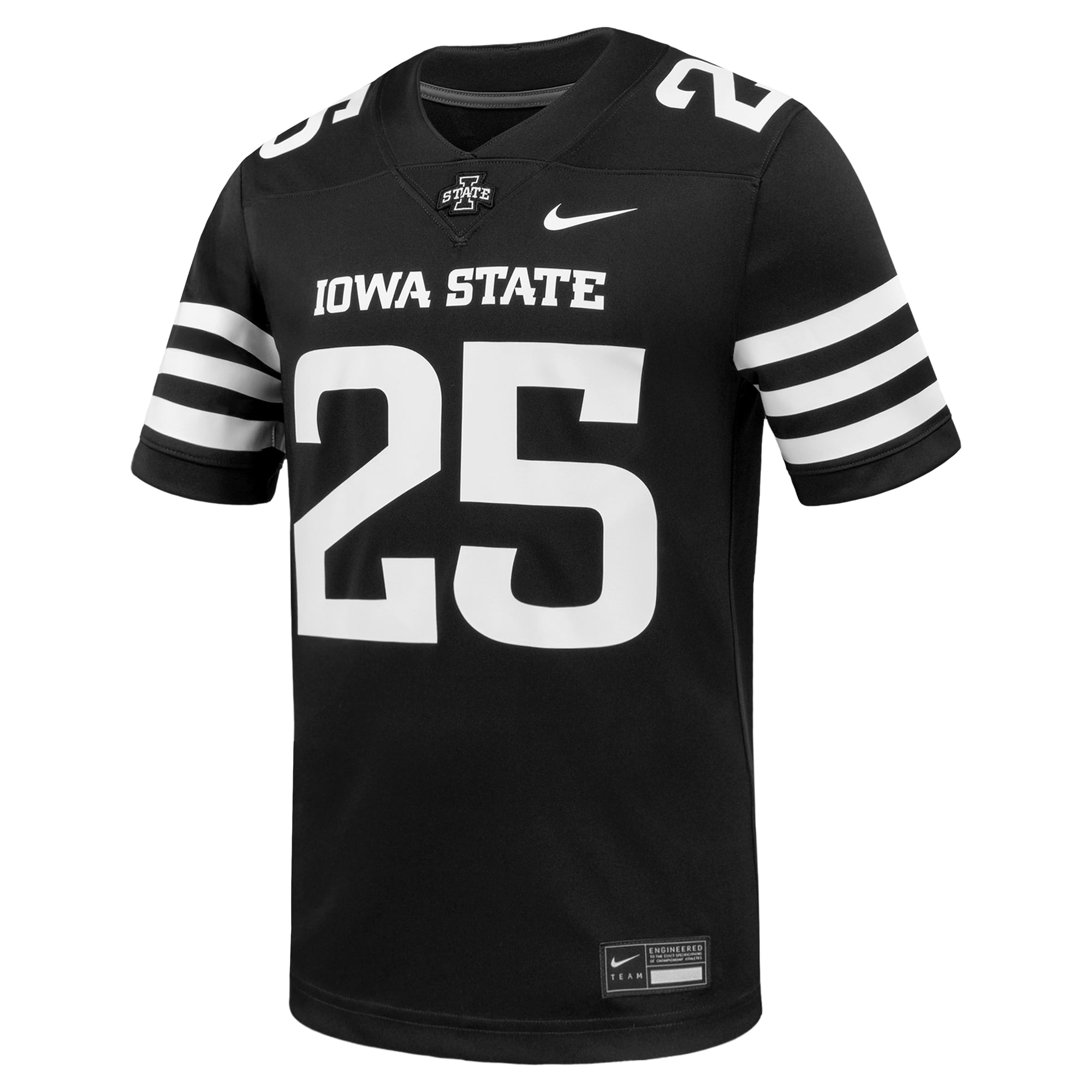 #1 Iowa State Cyclones Alternate Football Jersey Black - front view