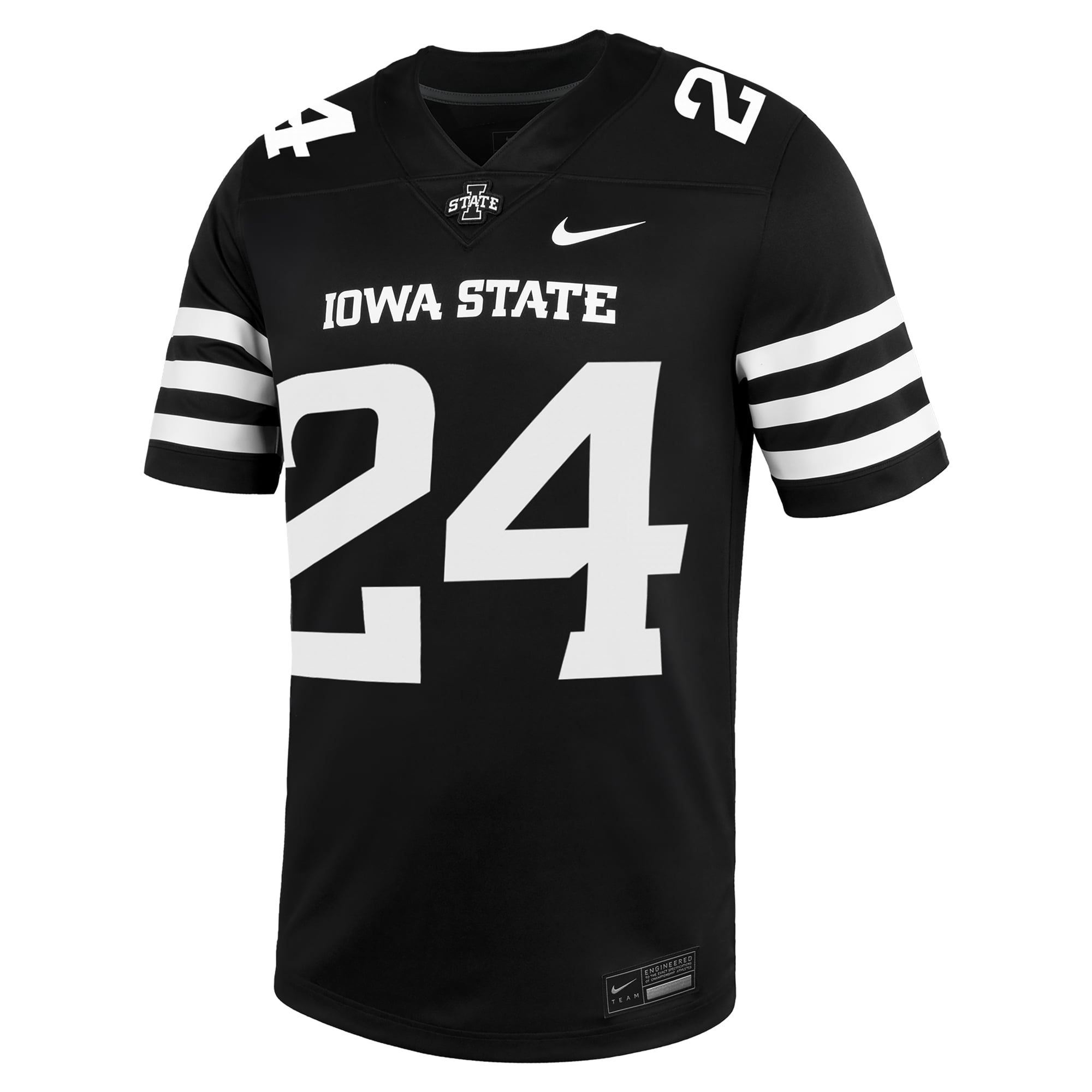 #24 Iowa State Cyclones Alternate Jersey Black - front view