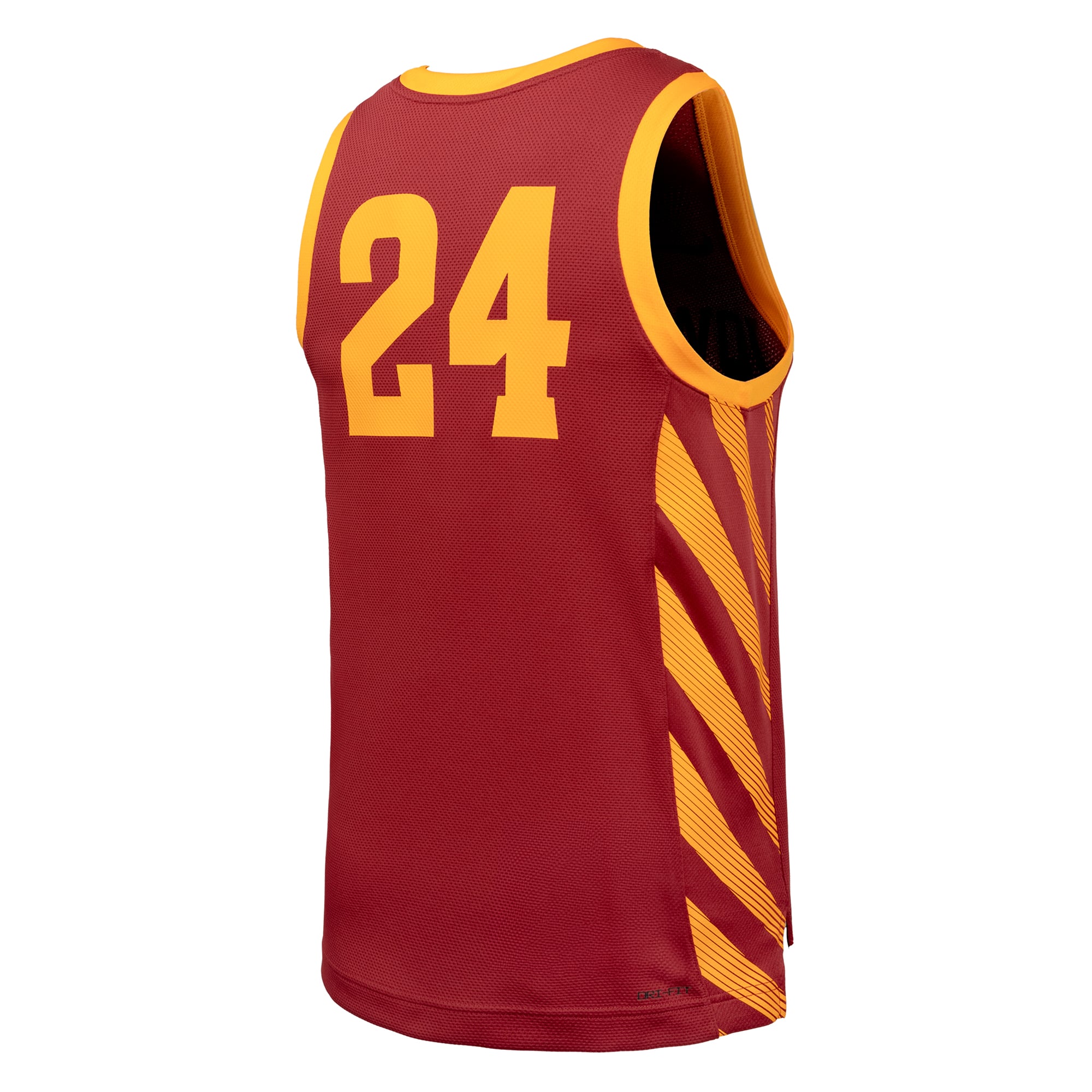 #24 Iowa State Cyclones Basketball Jersey Cardinal - back view