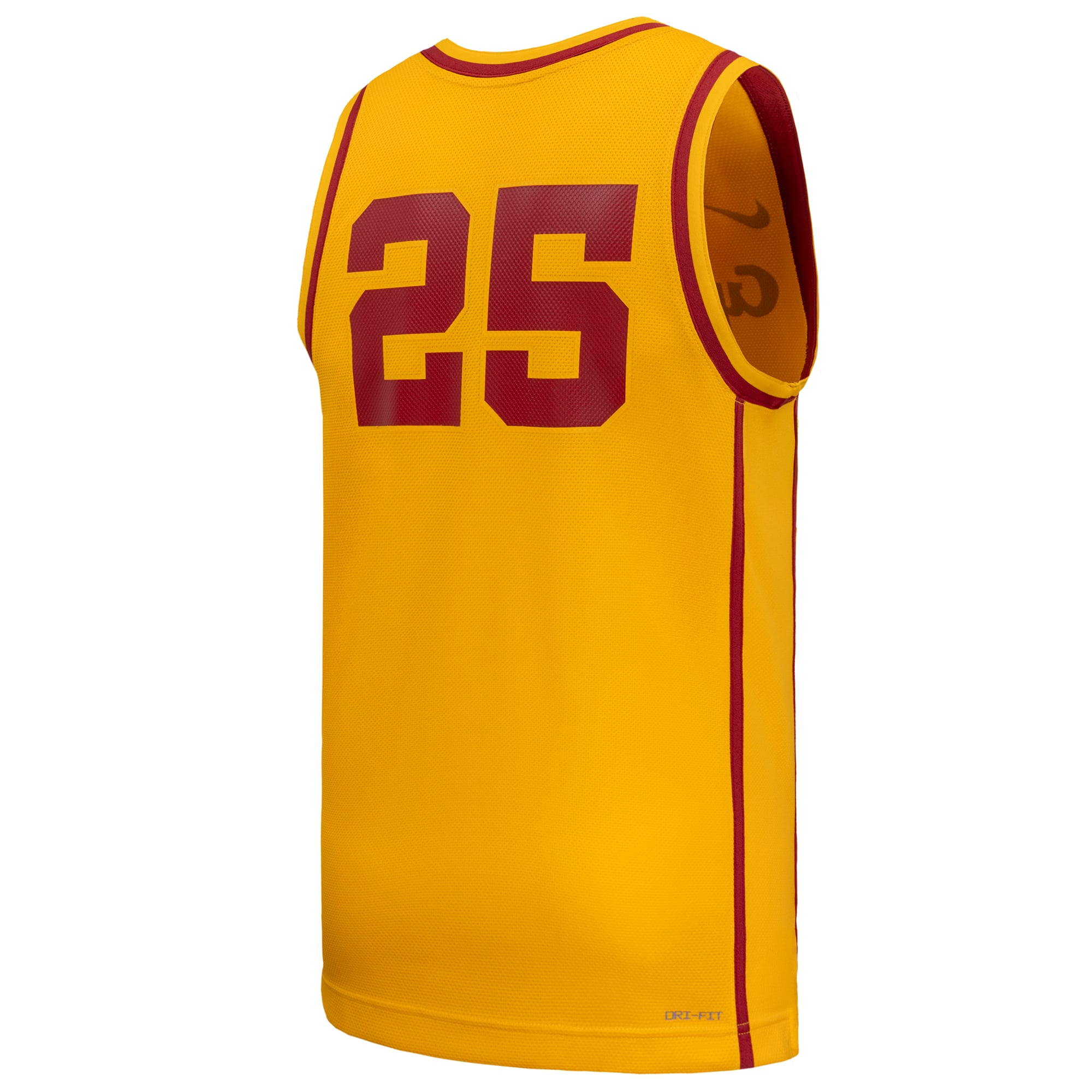 #25 Iowa State Cyclones Basketball Jersey Gold - back view