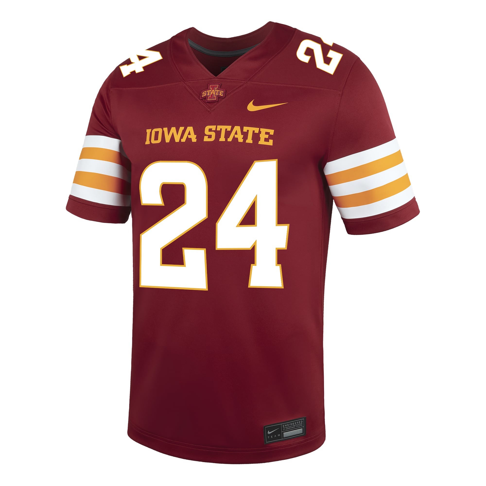 #24 Iowa State Cyclones Football Jersey Cardinal - back view