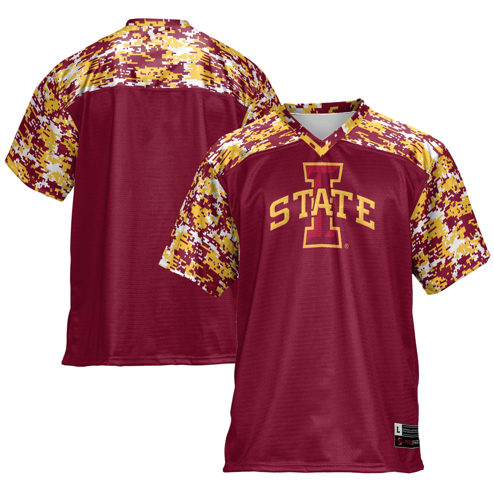 Iowa State Cyclones Football Jersey Cardinal - front and back view