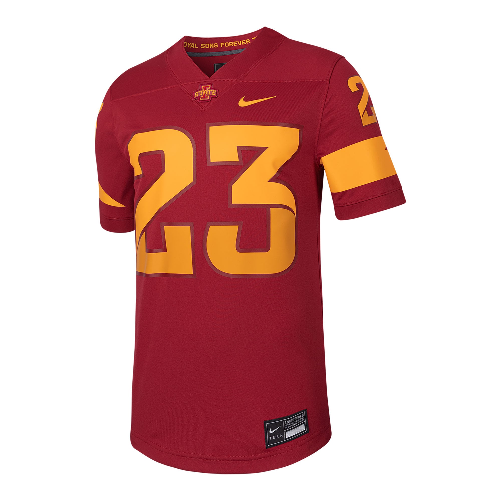 #23 Iowa State Cyclones Football Jersey Cardinal - front view