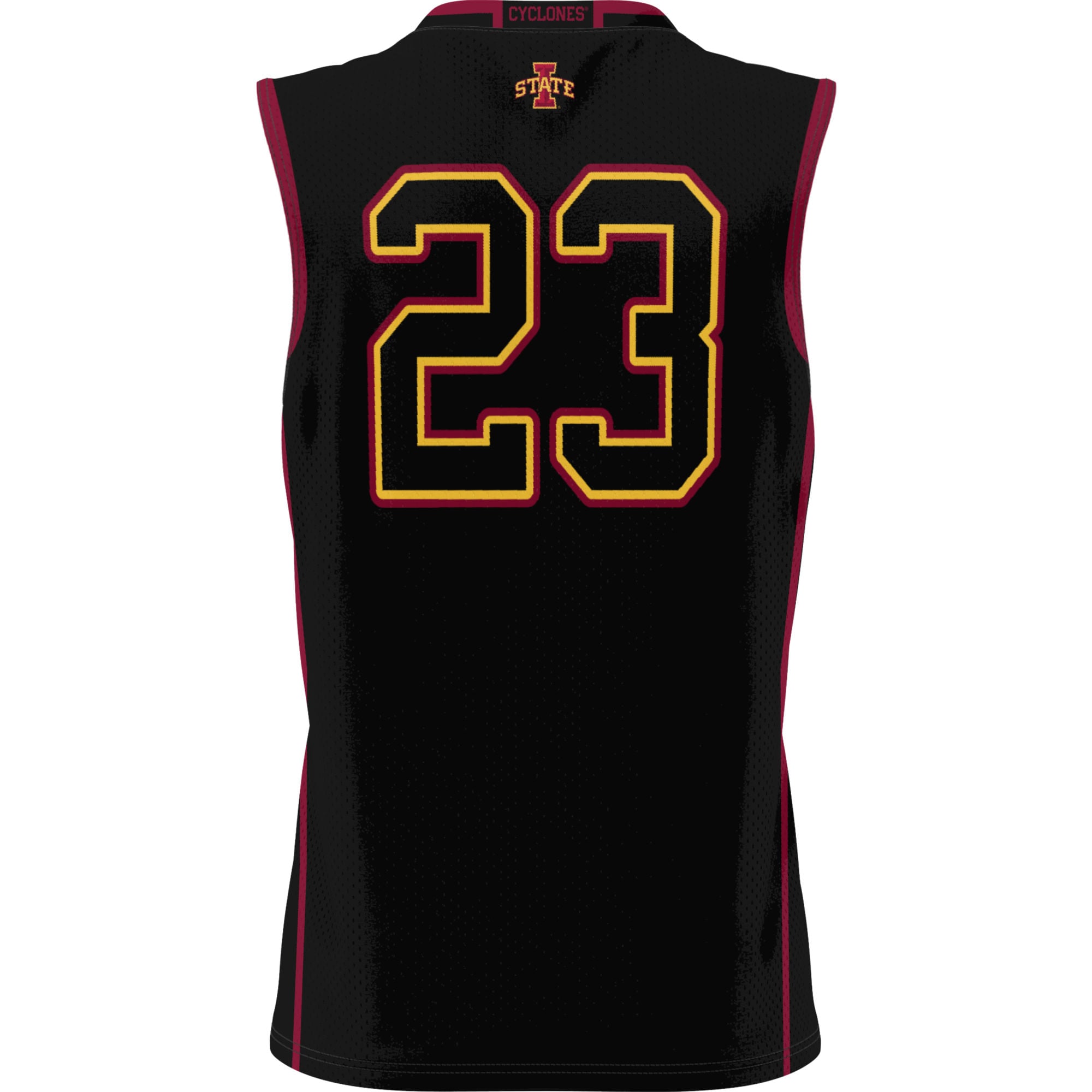 #23 Iowa State Cyclones Unisex Lightweight Basketball Jersey Black - back view