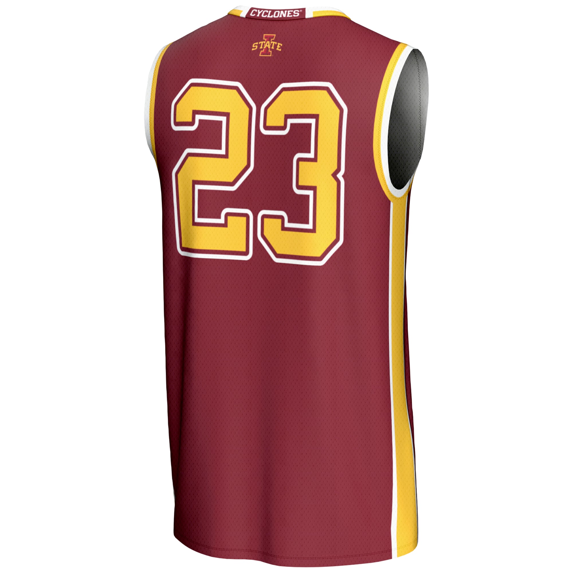 #23 Iowa State Cyclones Unisex Lightweight Basketball Jersey Cardinal - back view