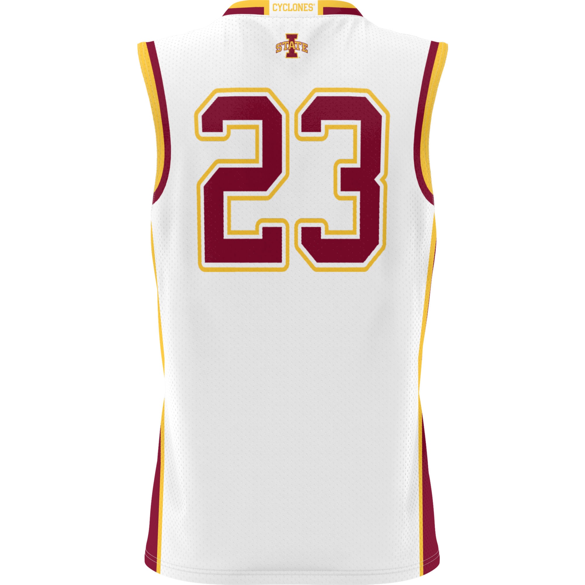 #23 Iowa State Cyclones Unisex Lightweight Basketball Jersey White - back view