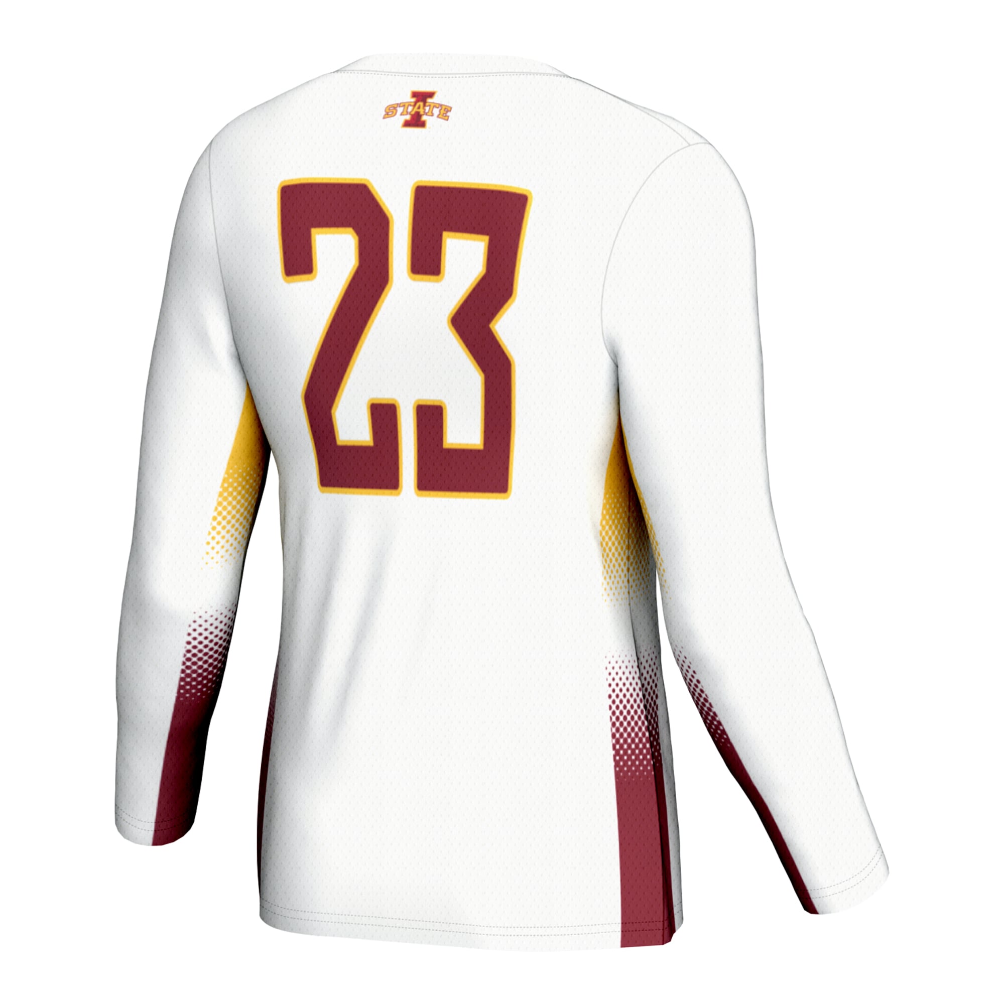#1 Iowa State Cyclones Unisex Lightweight Volleyball Jersey White - back view