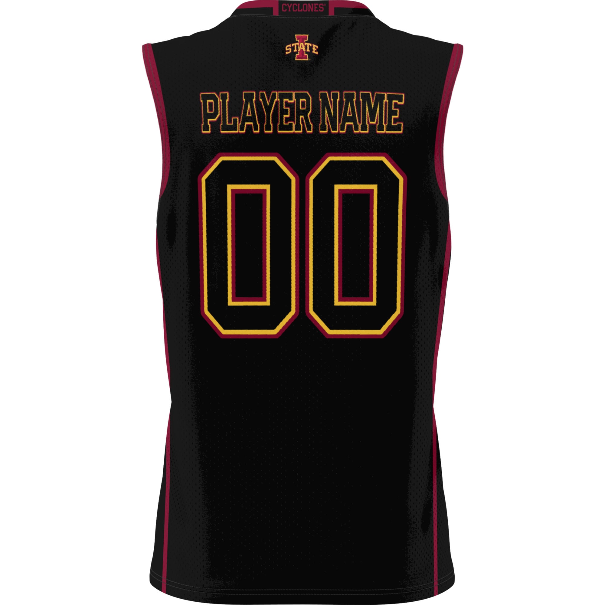 Iowa State Cyclones Unisex Lightweight Women's Basketball Jersey Black - back view