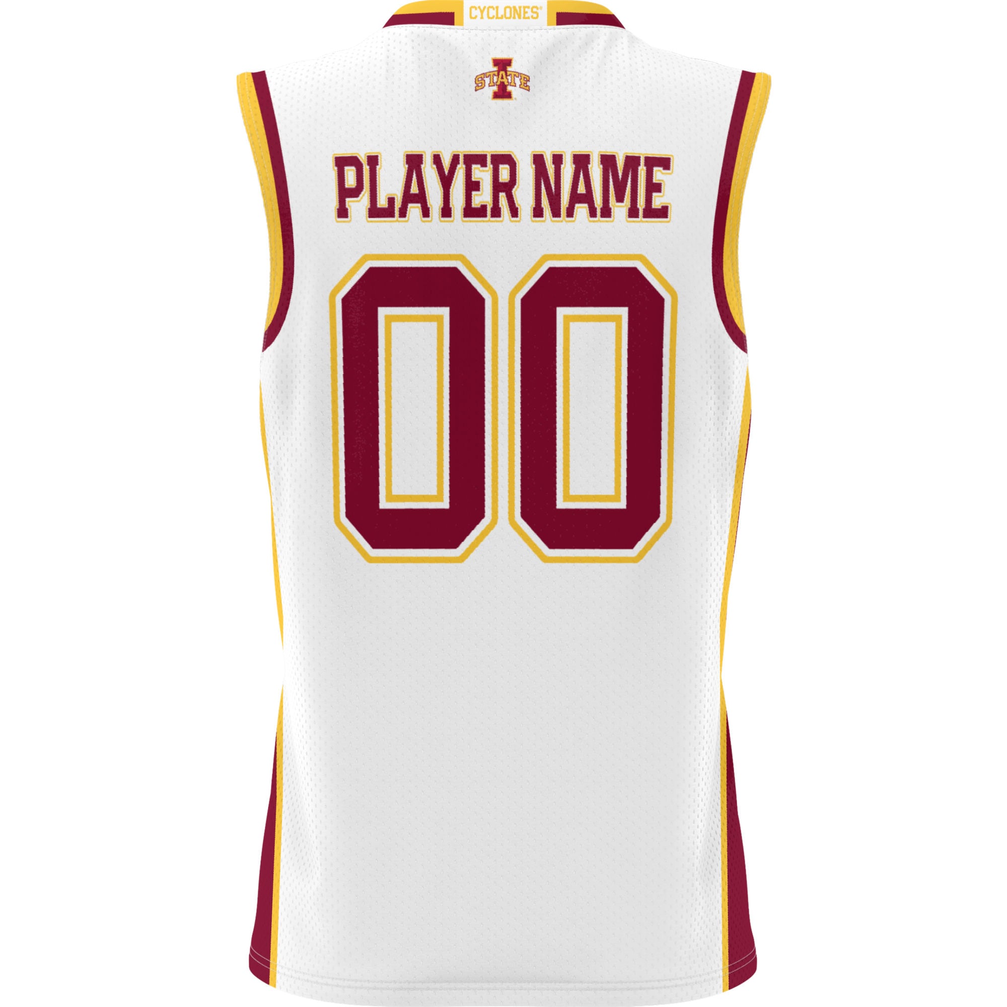 Iowa State Cyclones Unisex Lightweight Women's Basketball Jersey White - back view