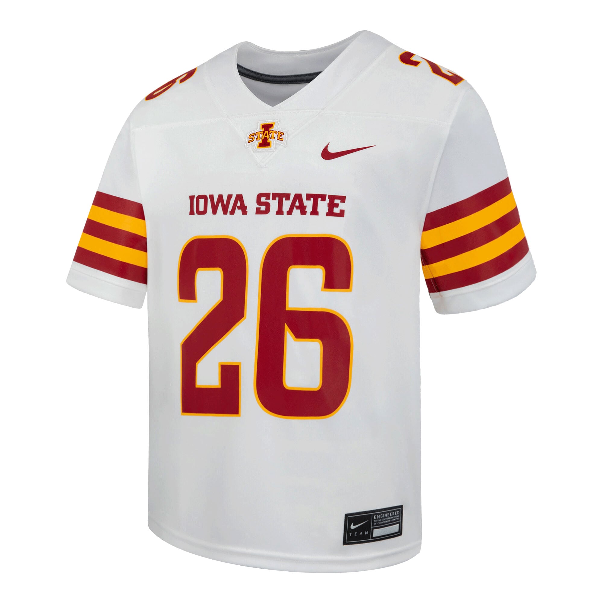 Iowa State Cyclones Youth Football Jersey White - front view