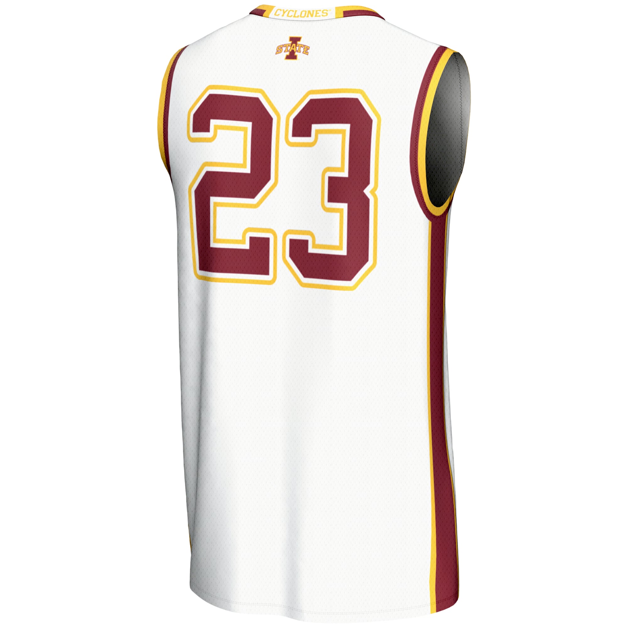 #23 Iowa State Cyclones Youth Lightweight Basketball Jersey White - back view