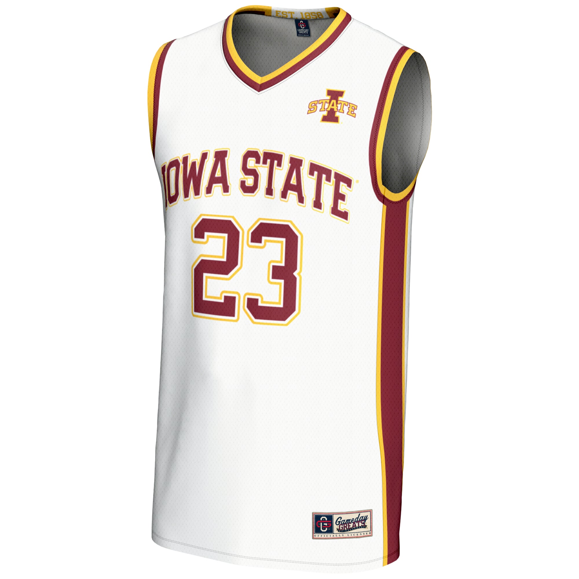 #23 Iowa State Cyclones Youth Lightweight Basketball Jersey White - front view