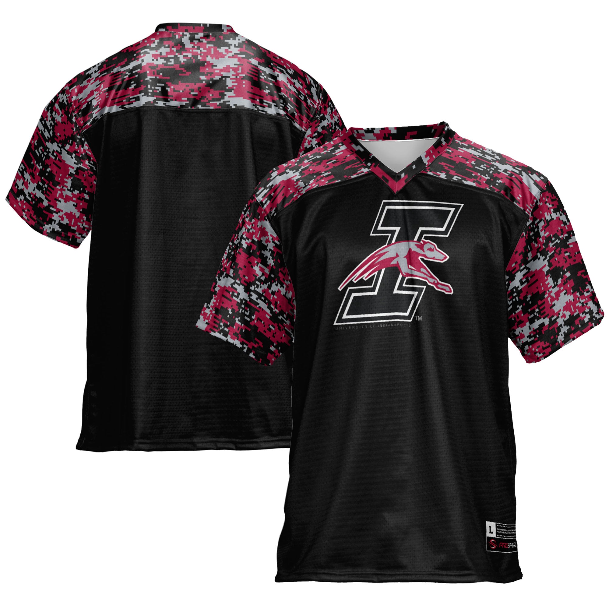 IUPUI Jaguars Football Jersey Black - front and back view