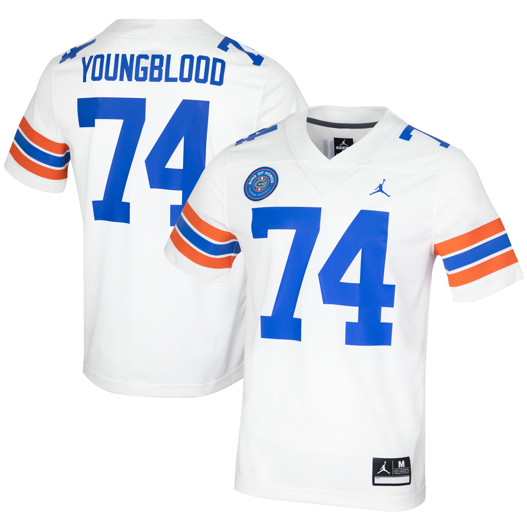 Jack Youngblood Florida Gators Ring of Honor Jersey White - front and back view
