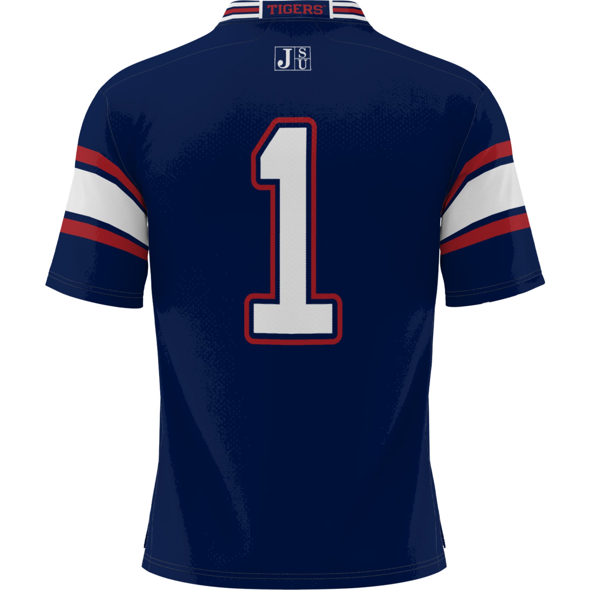 #1 Jackson State Tigers Football Jersey Navy - back view