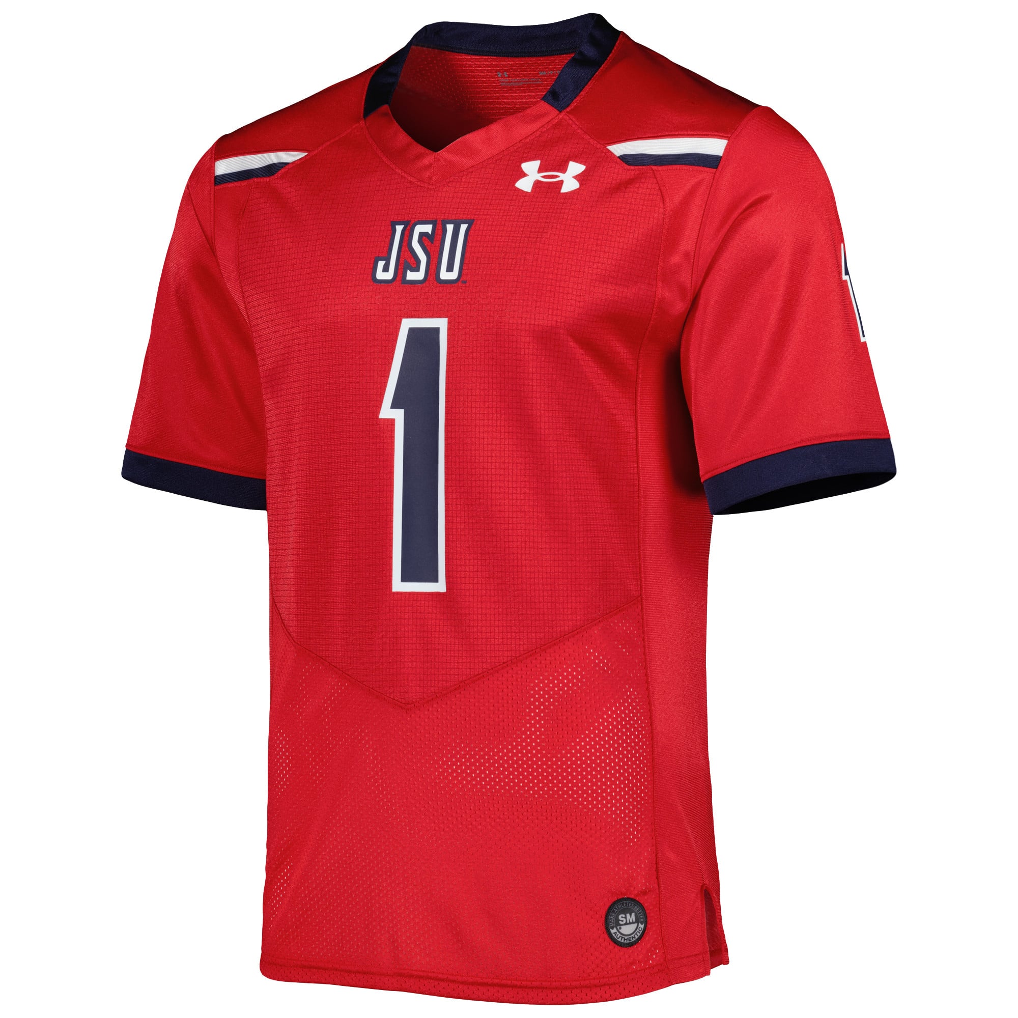 #1 Jackson State Tigers Team Wordmark Football Jersey Red - front view