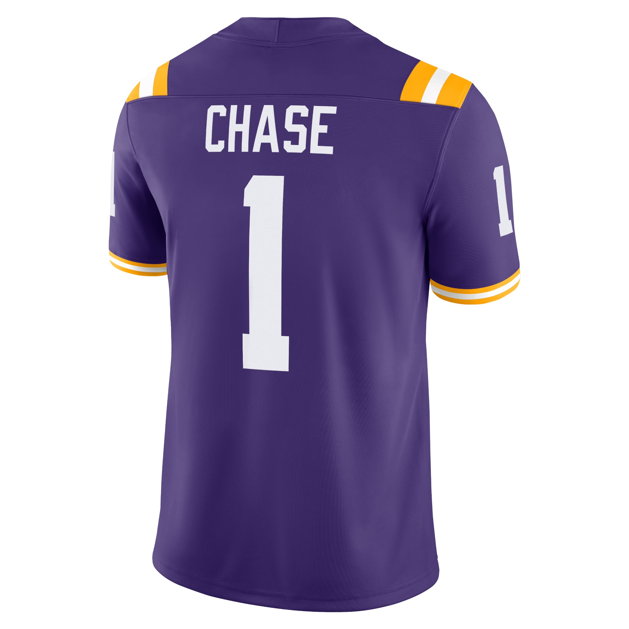 Ja'Marr Chase LSU Tigers Alumni Jersey Purple - back view
