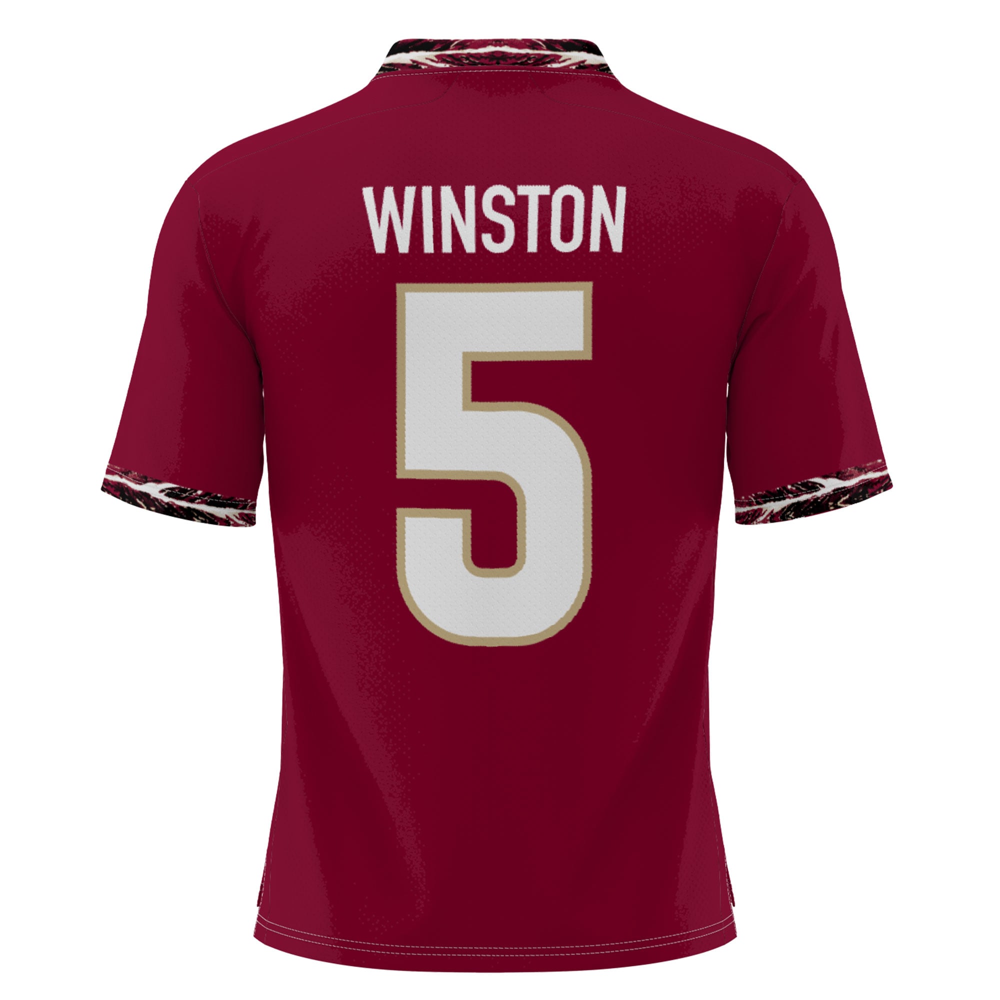 Jameis Winston Florida State Seminoles Heisman Football Jersey - Garnet - back view