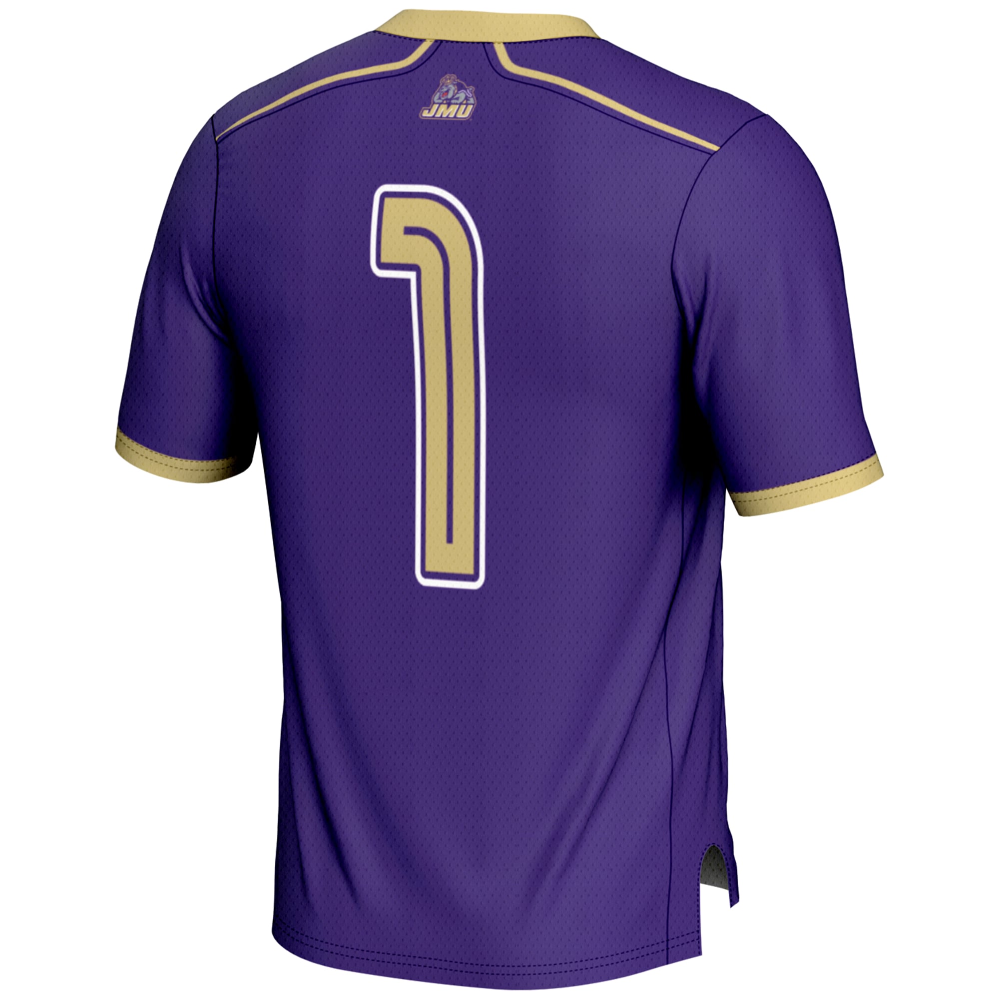 James Madison Dukes #1 Lightweight Lacrosse Jersey Purple - back view