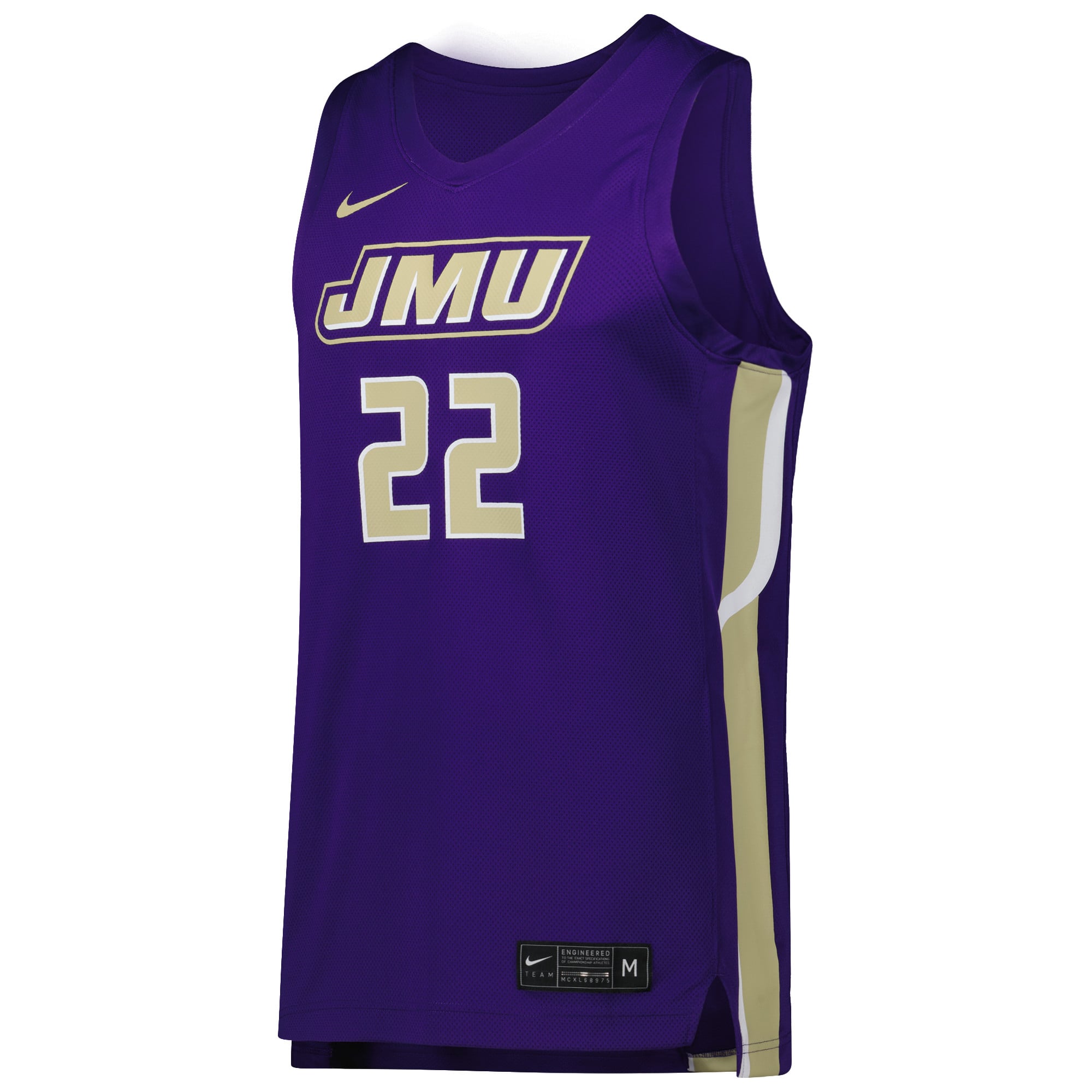 James Madison Dukes Basketball Jersey Purple - front view