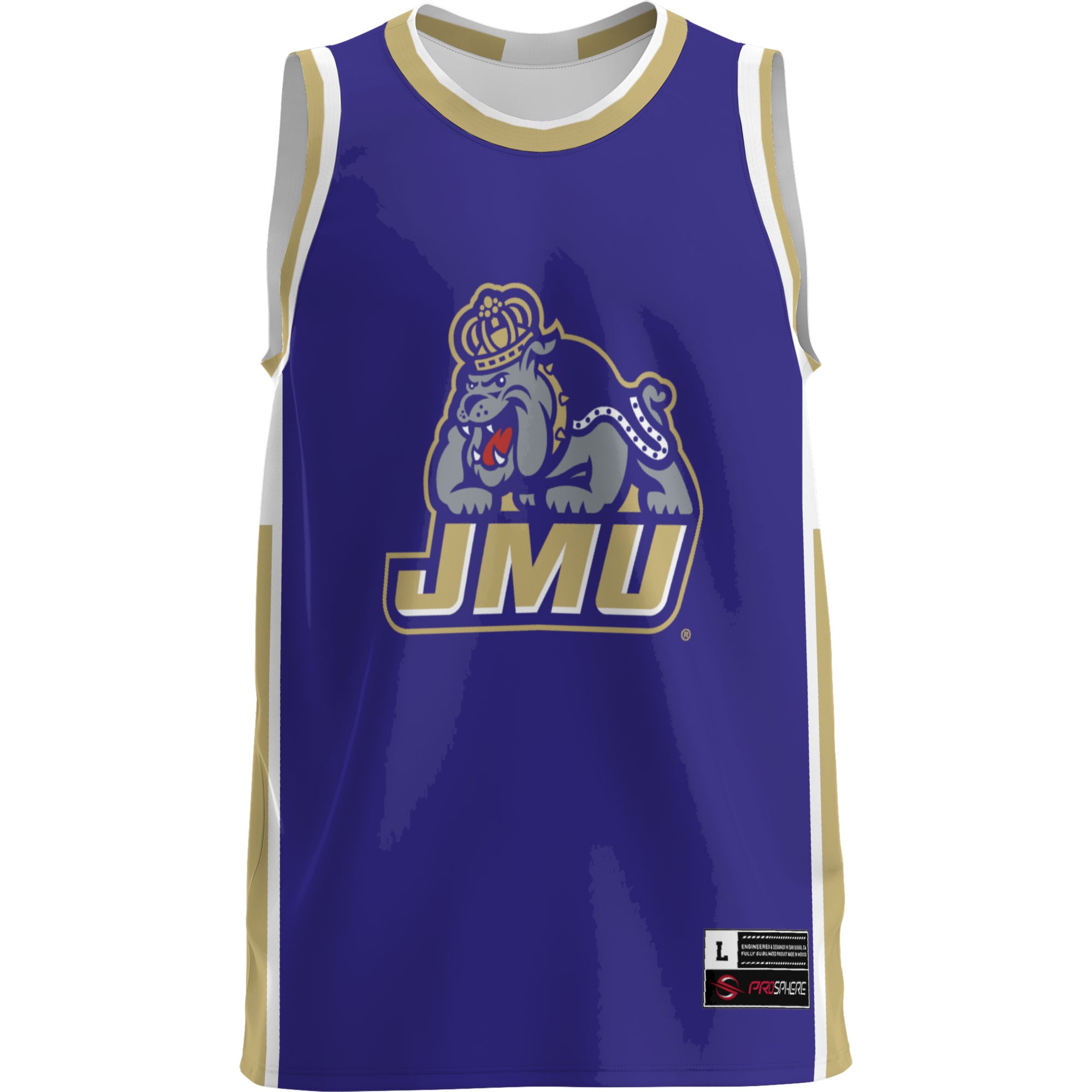 James Madison Dukes Lightweight Basketball Jersey Purple - front view