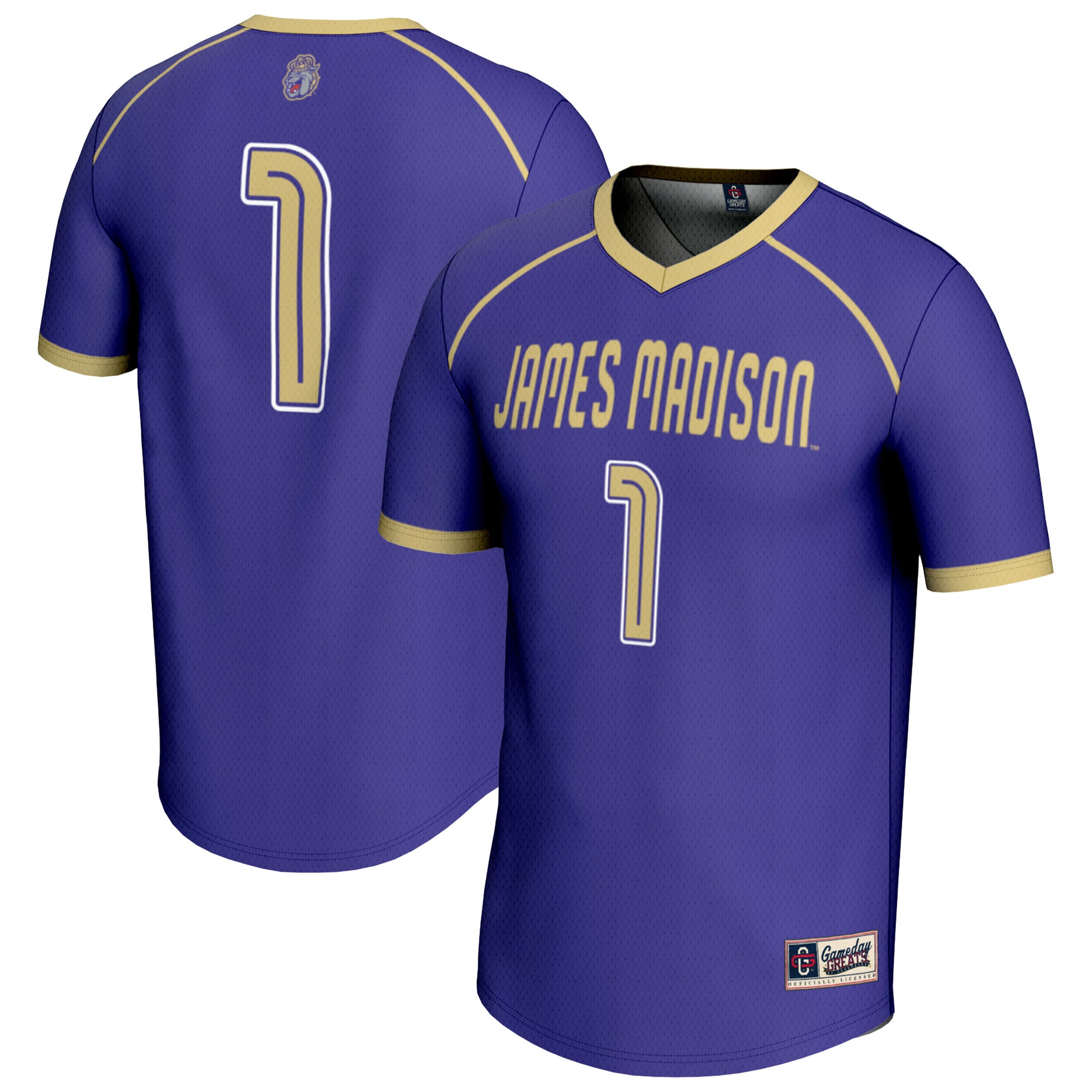 #1 James Madison Dukes Unisex Lightweight Women's Lacrosse Fashion Jersey - front and back view
