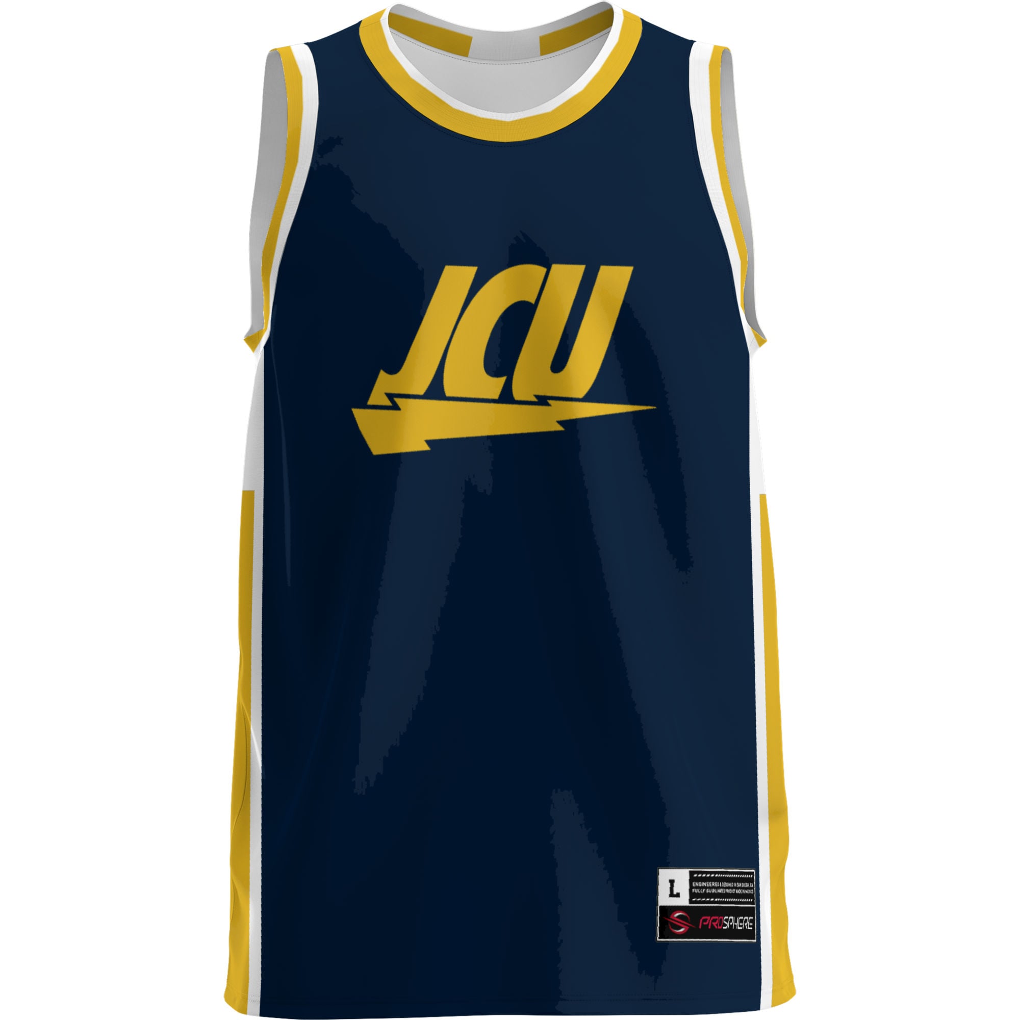 John Carroll University Blue Streaks Lightweight Basketball Jersey Navy - front view