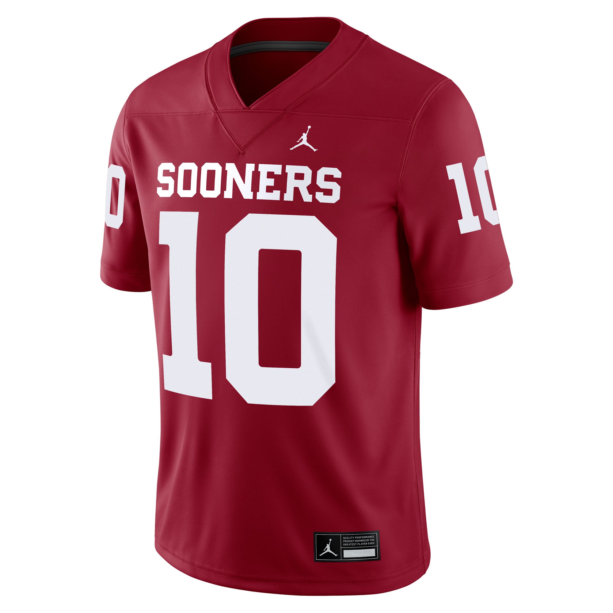 John Mateer Oklahoma Sooners Home Football Jersey Crimson - front view