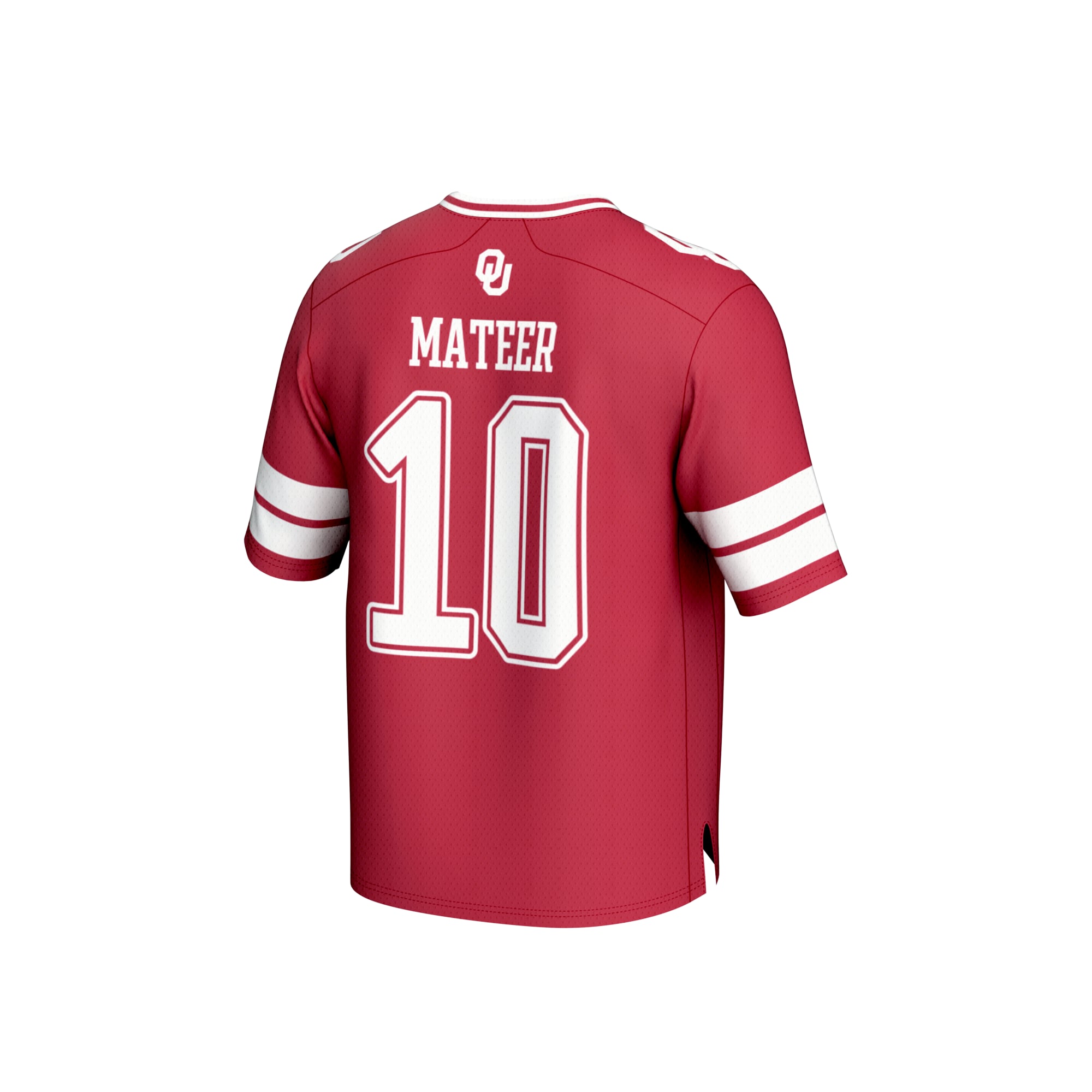 John Mateer Oklahoma Sooners Unisex Lightweight Football Player Jersey Crimson - back view