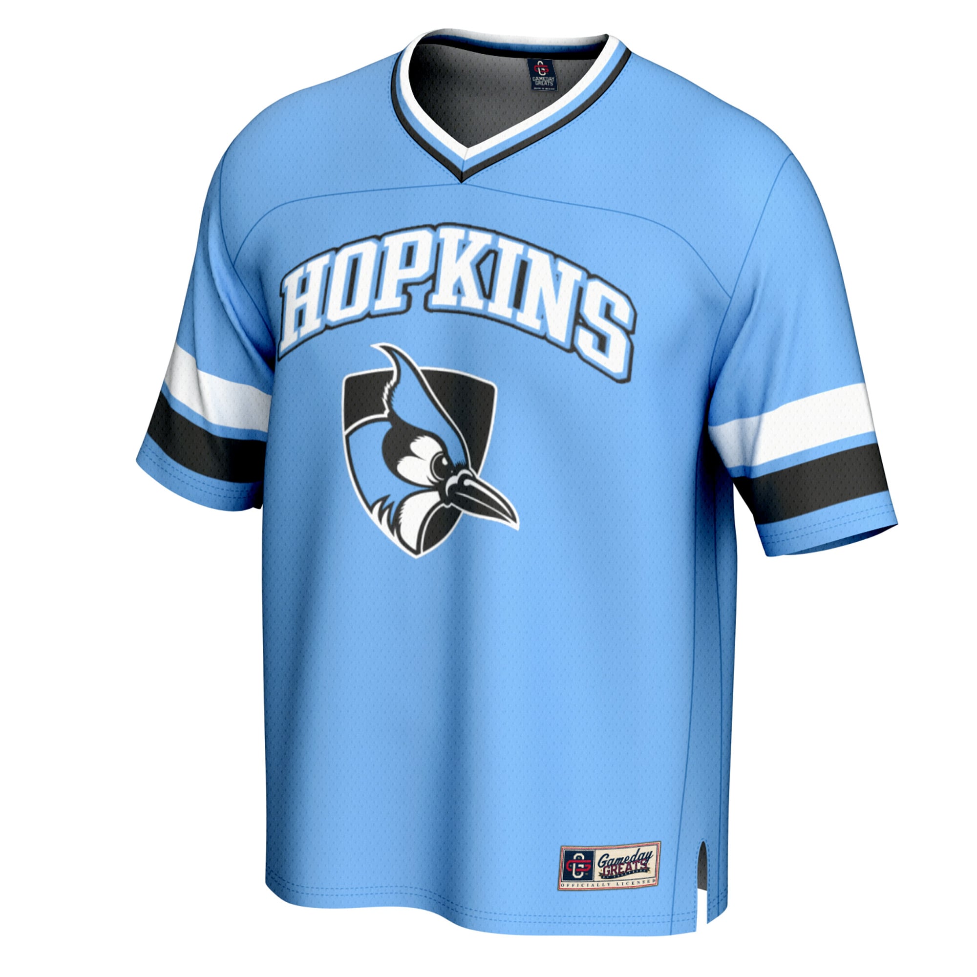 Johns Hopkins Blue Jays Spirit Football Jersey Light Blue - front view
