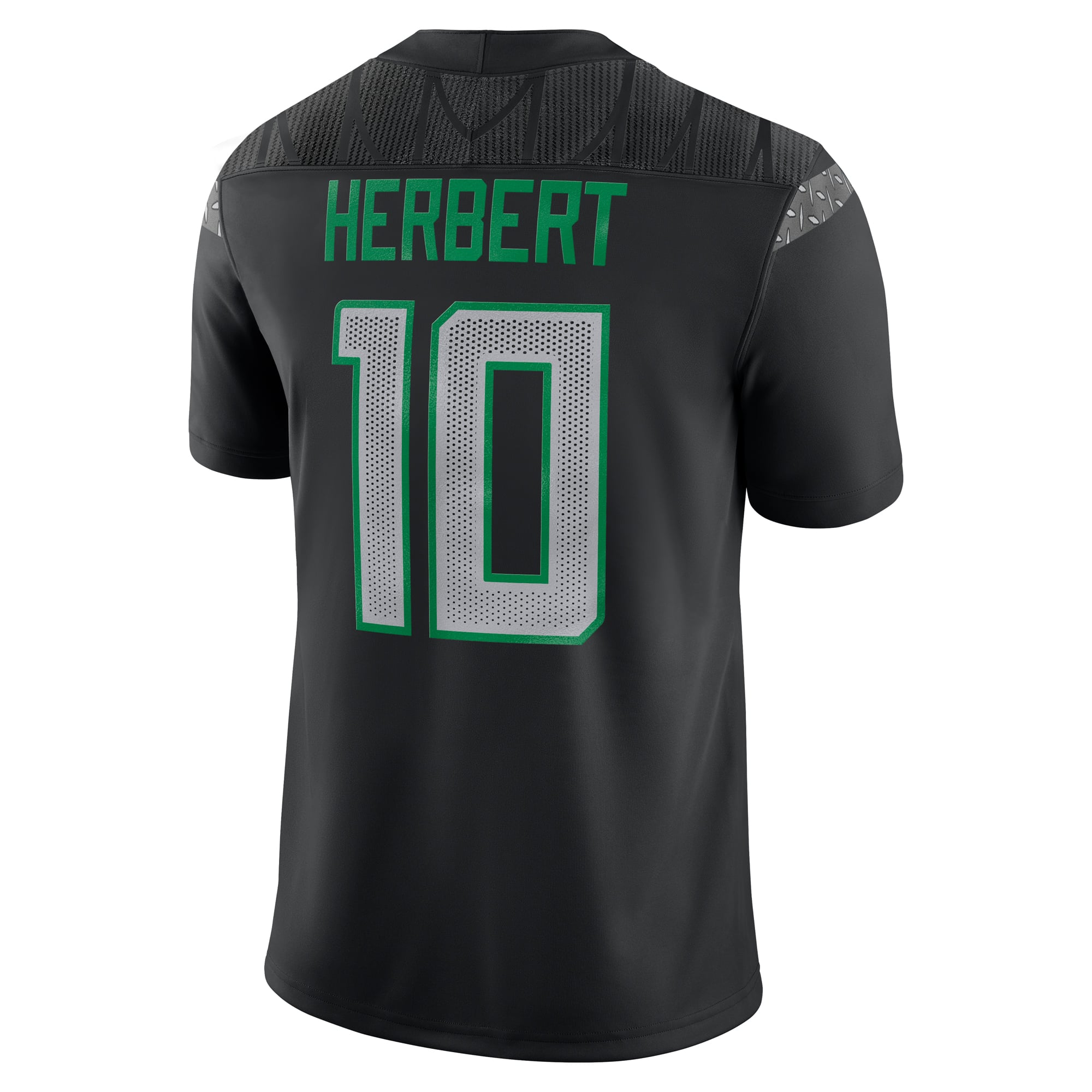 Justin Herbert Oregon Ducks Alumni Jersey Black - back view