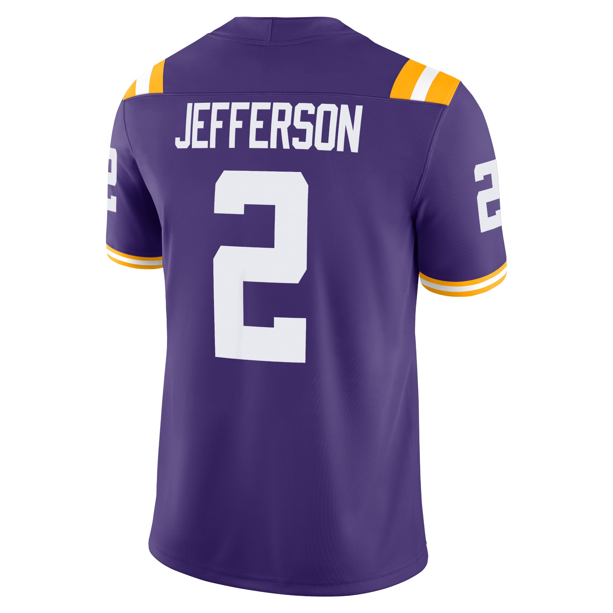 Justin Jefferson LSU Tigers Alumni Jersey Purple - back view