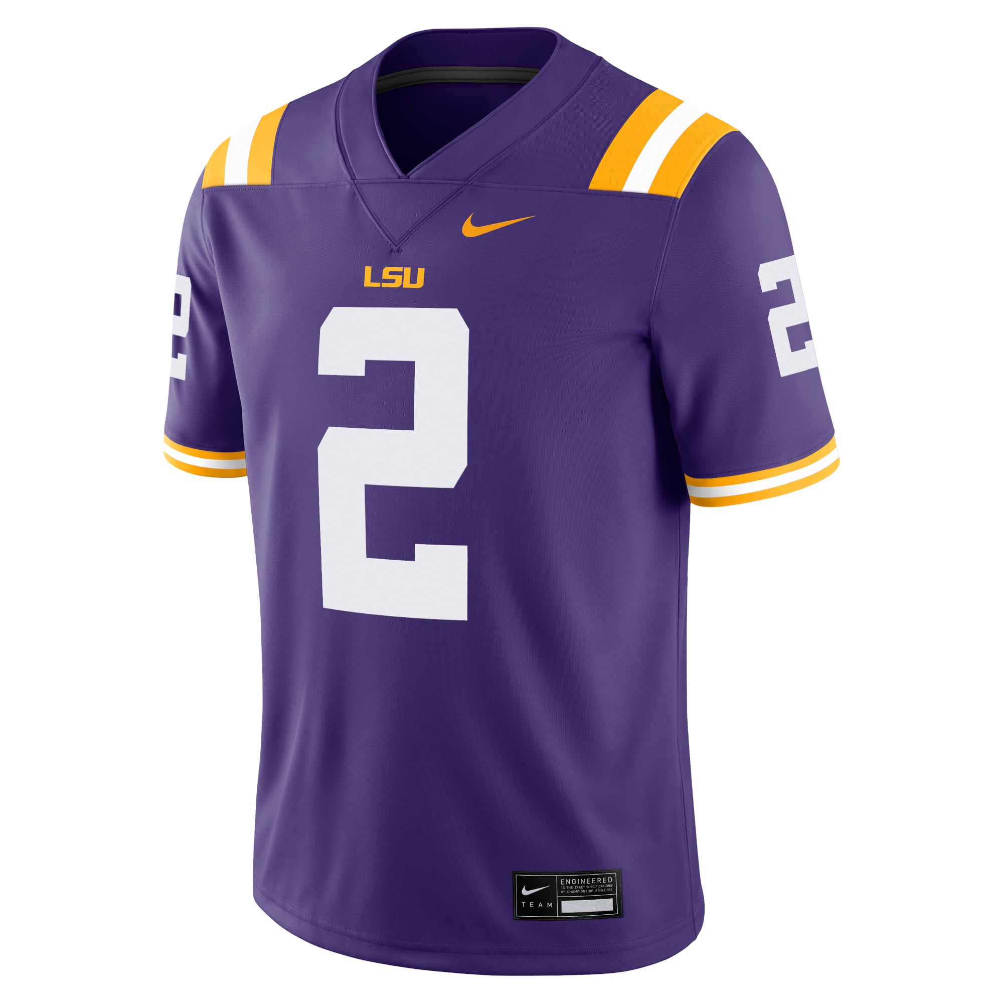 Justin Jefferson LSU Tigers Alumni Jersey Purple - front view