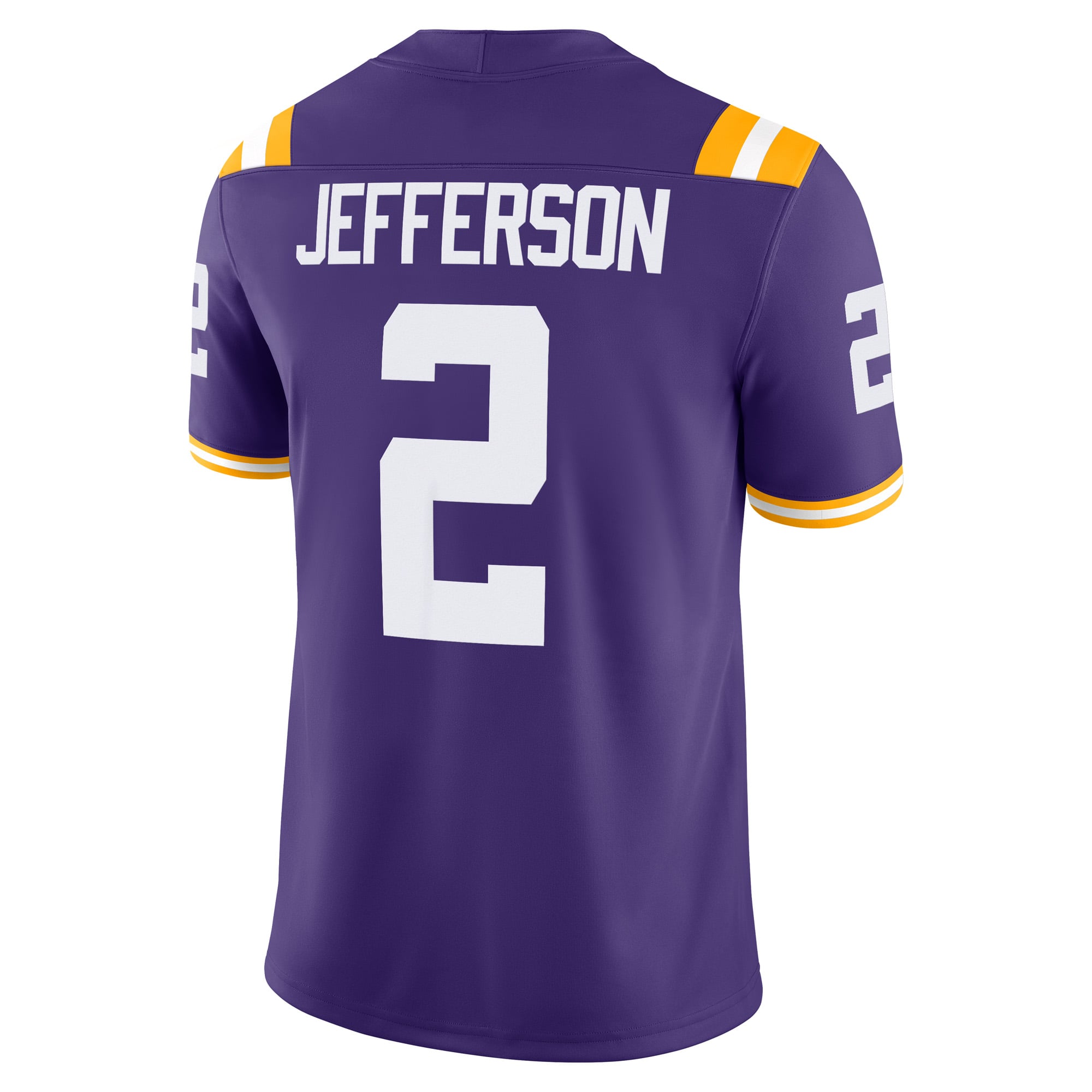 Justin Jefferson LSU Tigers Player Jersey Purple - back view