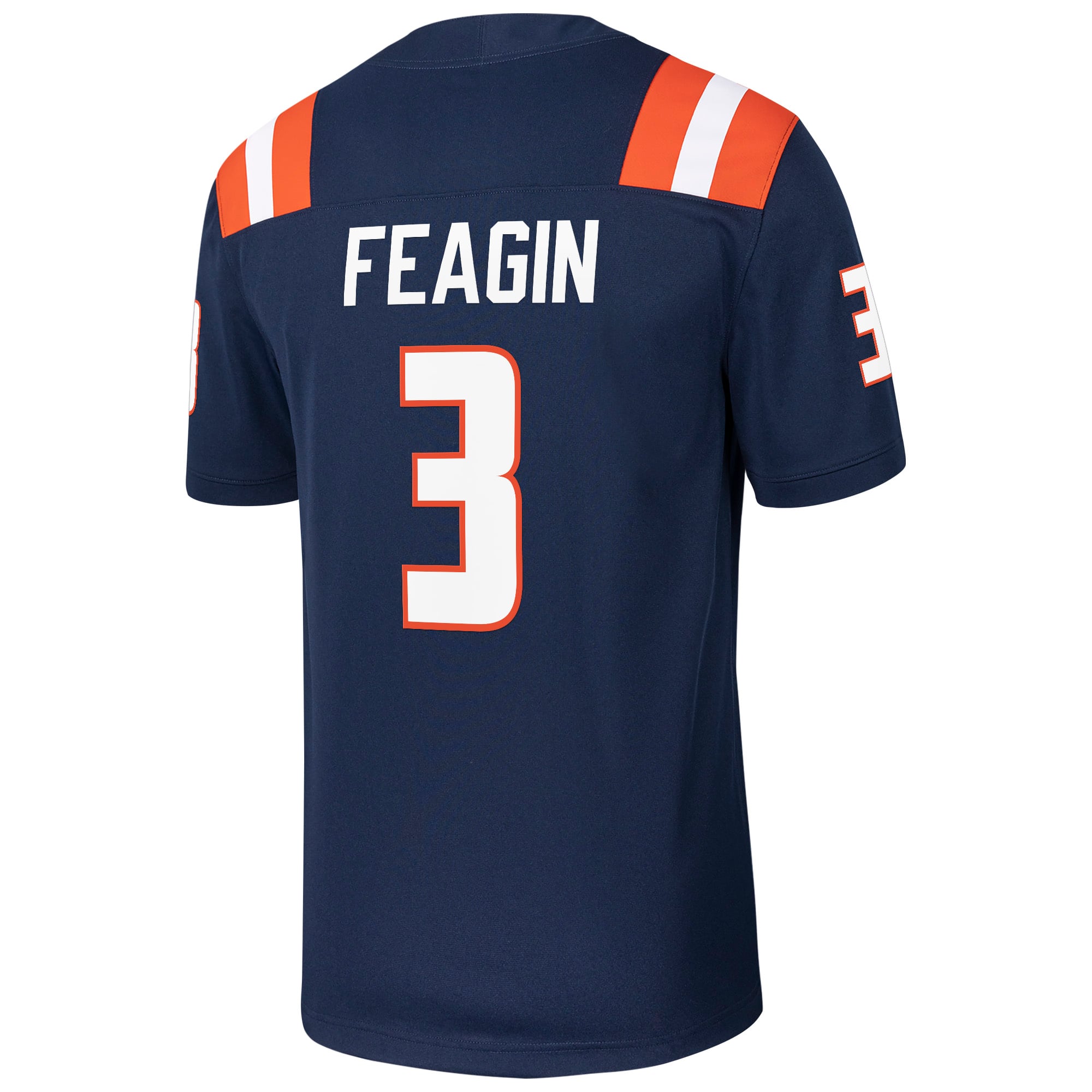 Kaden Feagin Illinois Fighting Illini Football Jersey Navy - back view